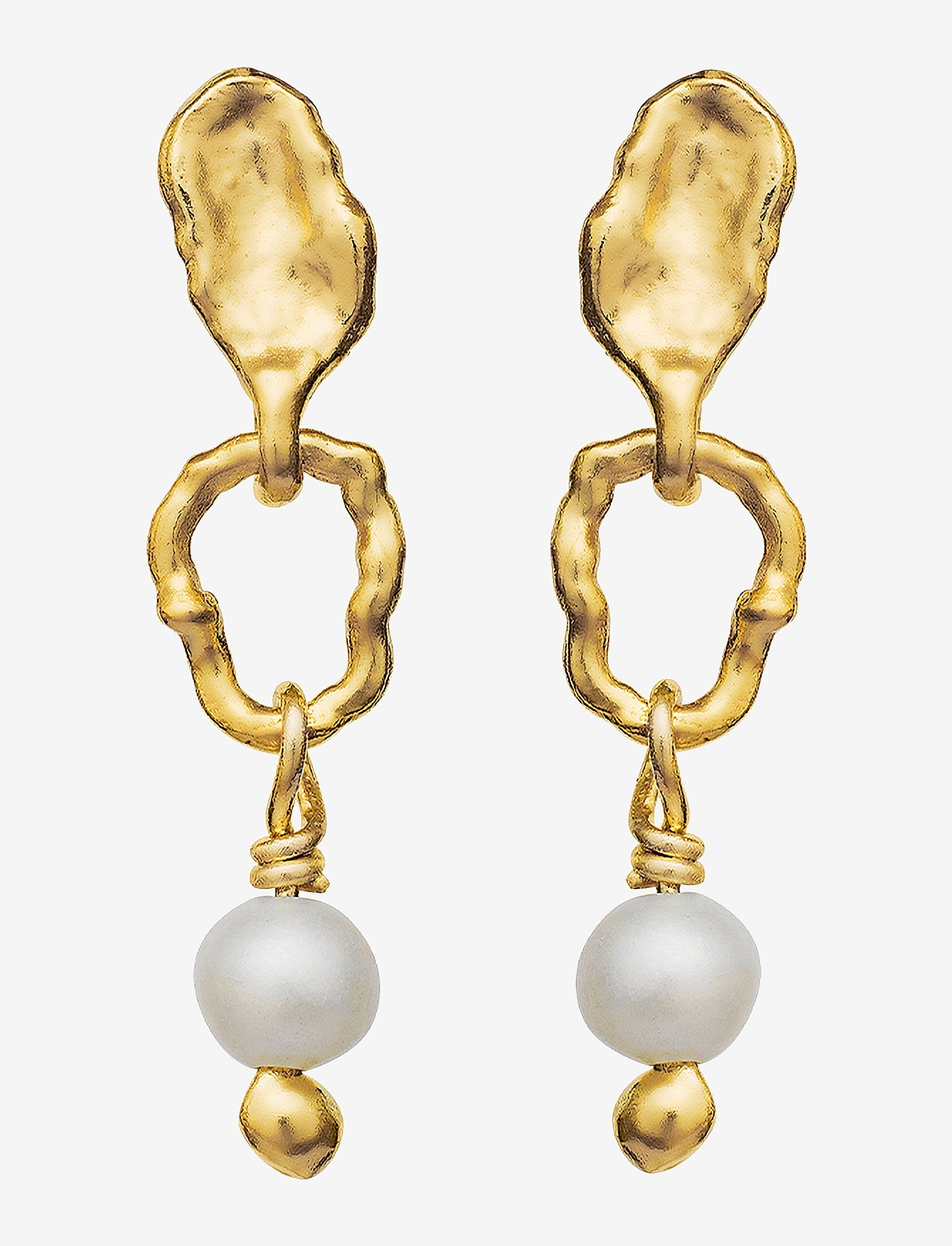Maanesten - Seraphine Earring - pärlörhängen - guld - 0