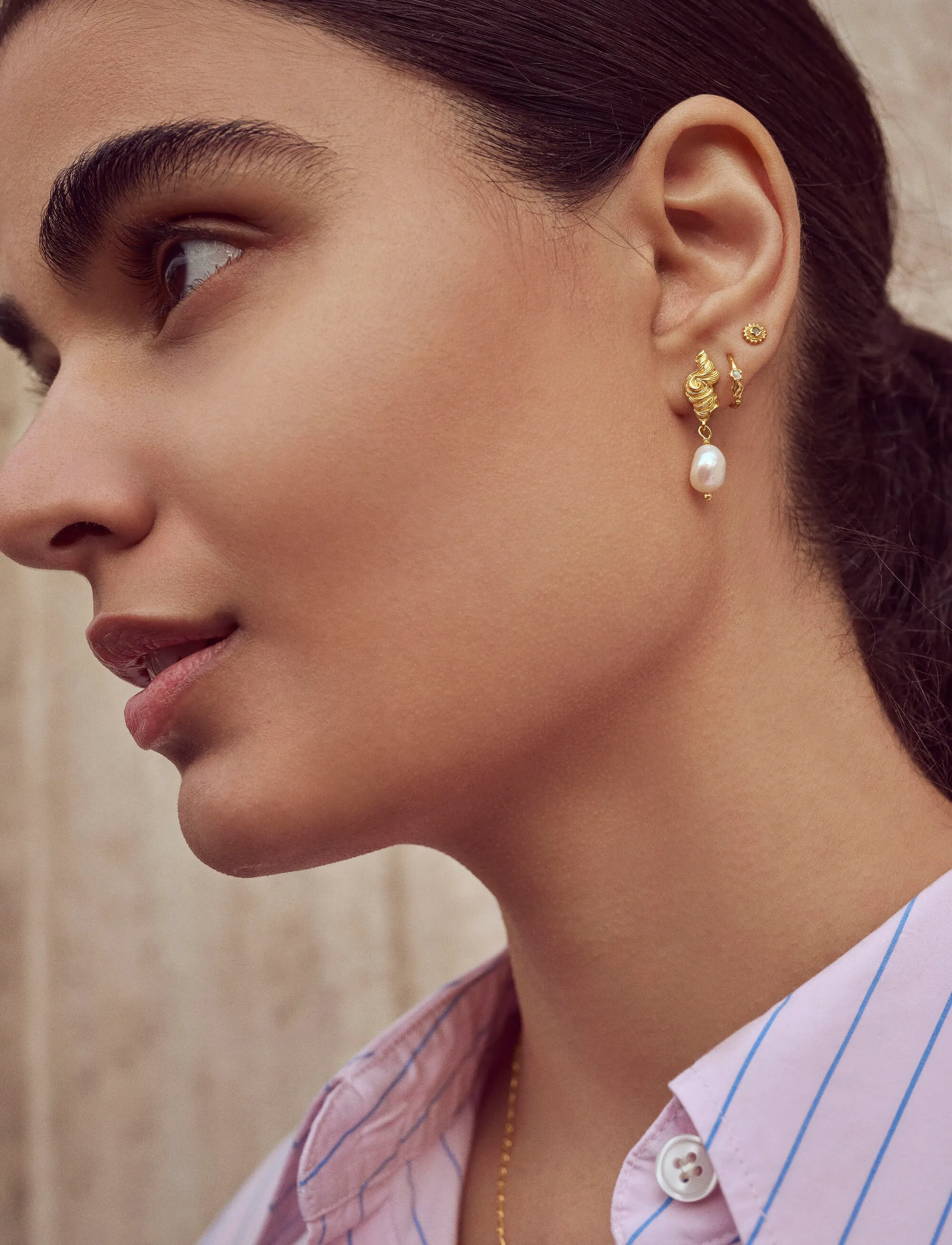 Maanesten Willa Earrings, One Size, Gold - Studs, Frauen