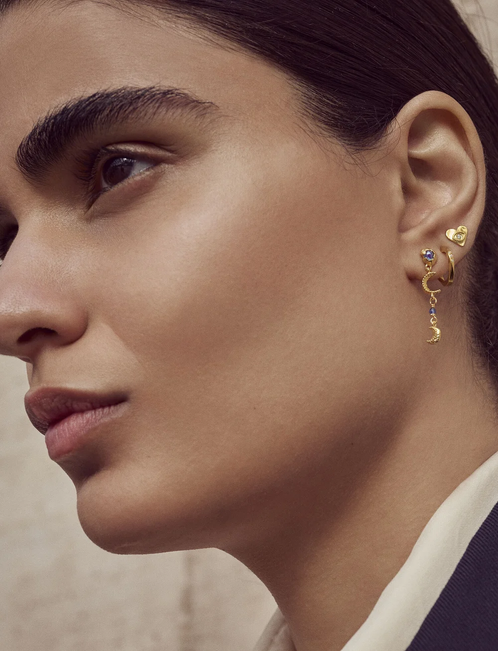 Maanesten - Pheobe Earring - hängande örhängen - gold - 3