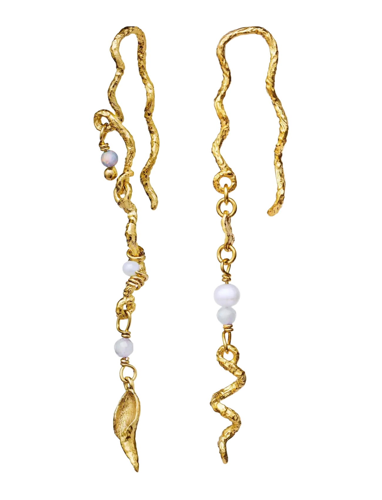 Maanesten - Elisa Earrings - pearl earrings - gold - 2