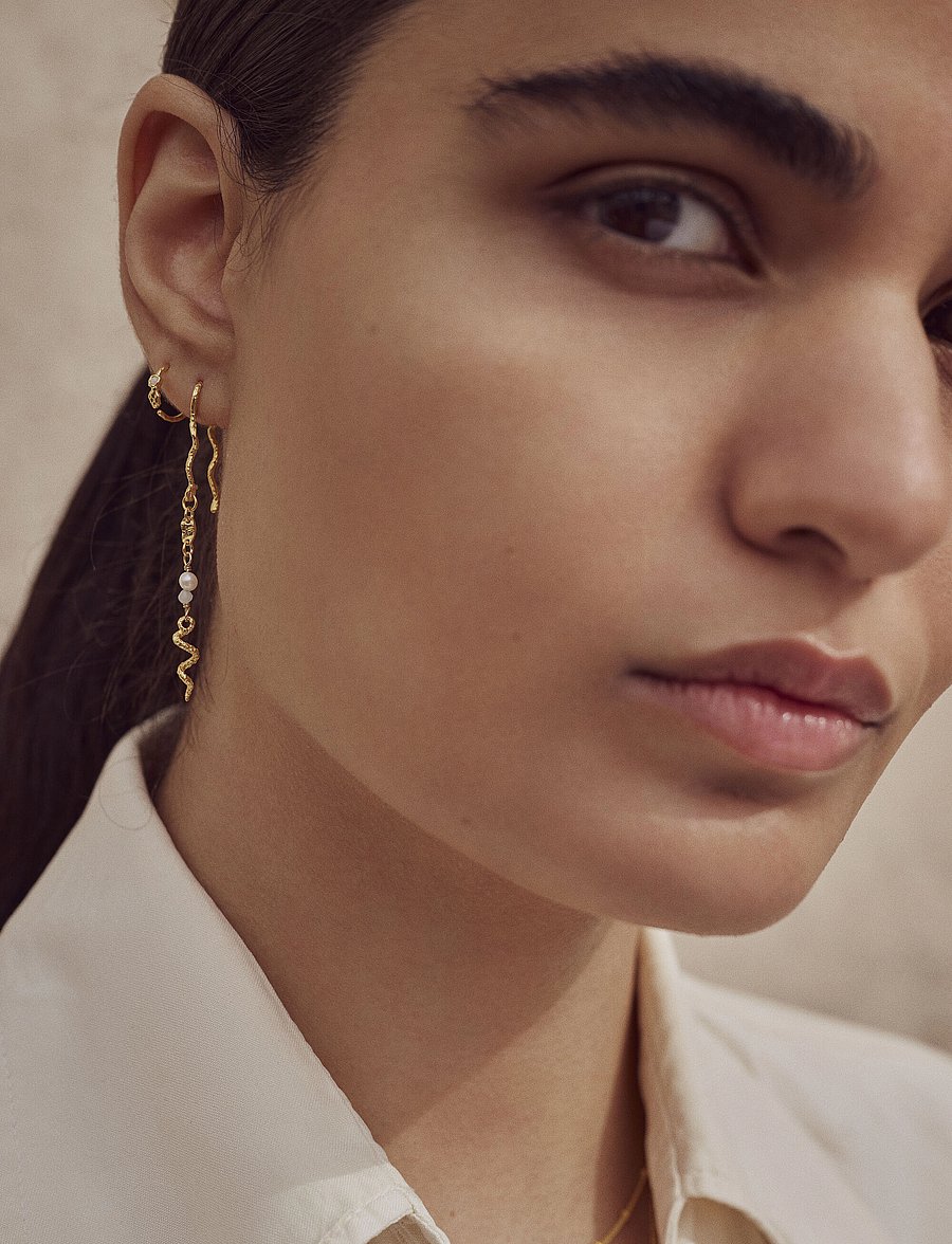 Maanesten - Elisa Earrings - boucles d'oreilles en perles - gold - 0