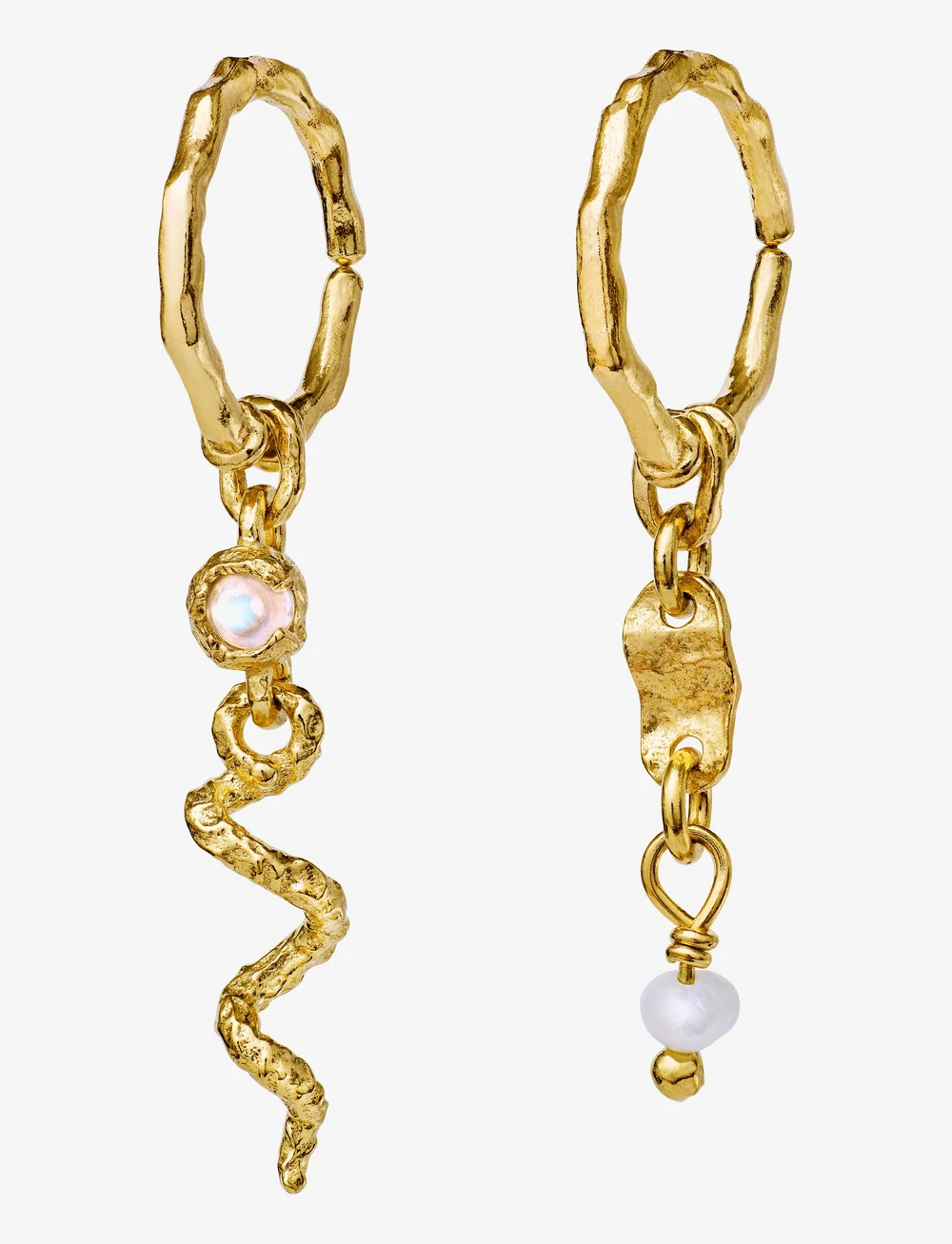 Maanesten - Evelyn Earrings - perlenohrringe - gold - 0