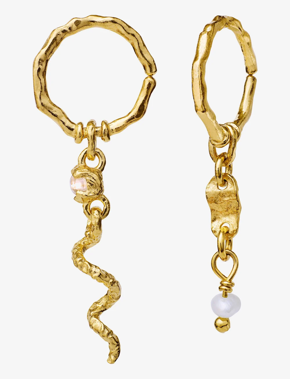 Maanesten - Evelyn Earrings - perlenohrringe - gold - 1