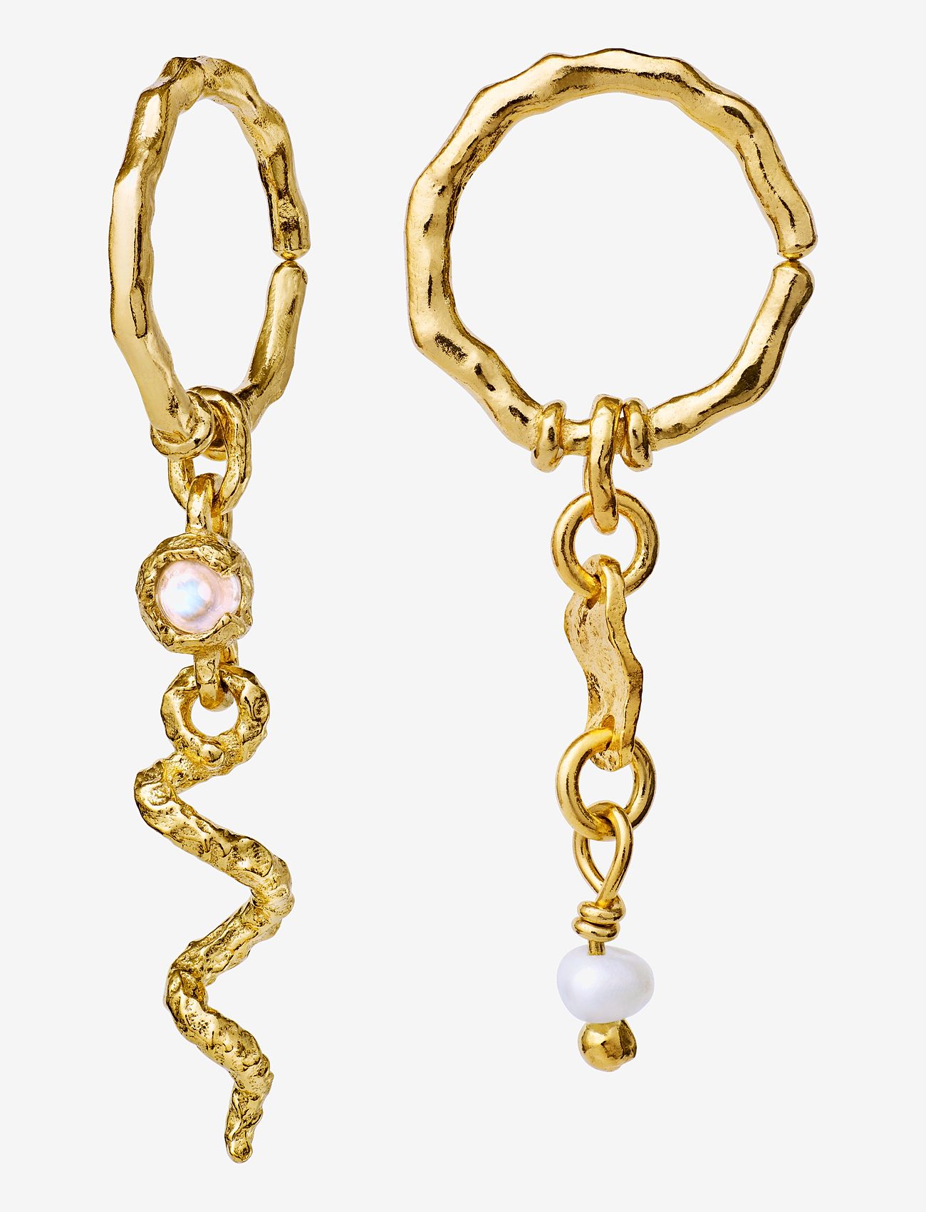 Maanesten - Evelyn Earrings - perleøreringe - gold - 2