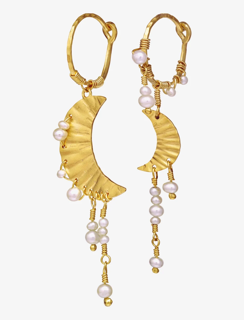 Maanesten - Esta Earring - hängande örhängen - gold - 1