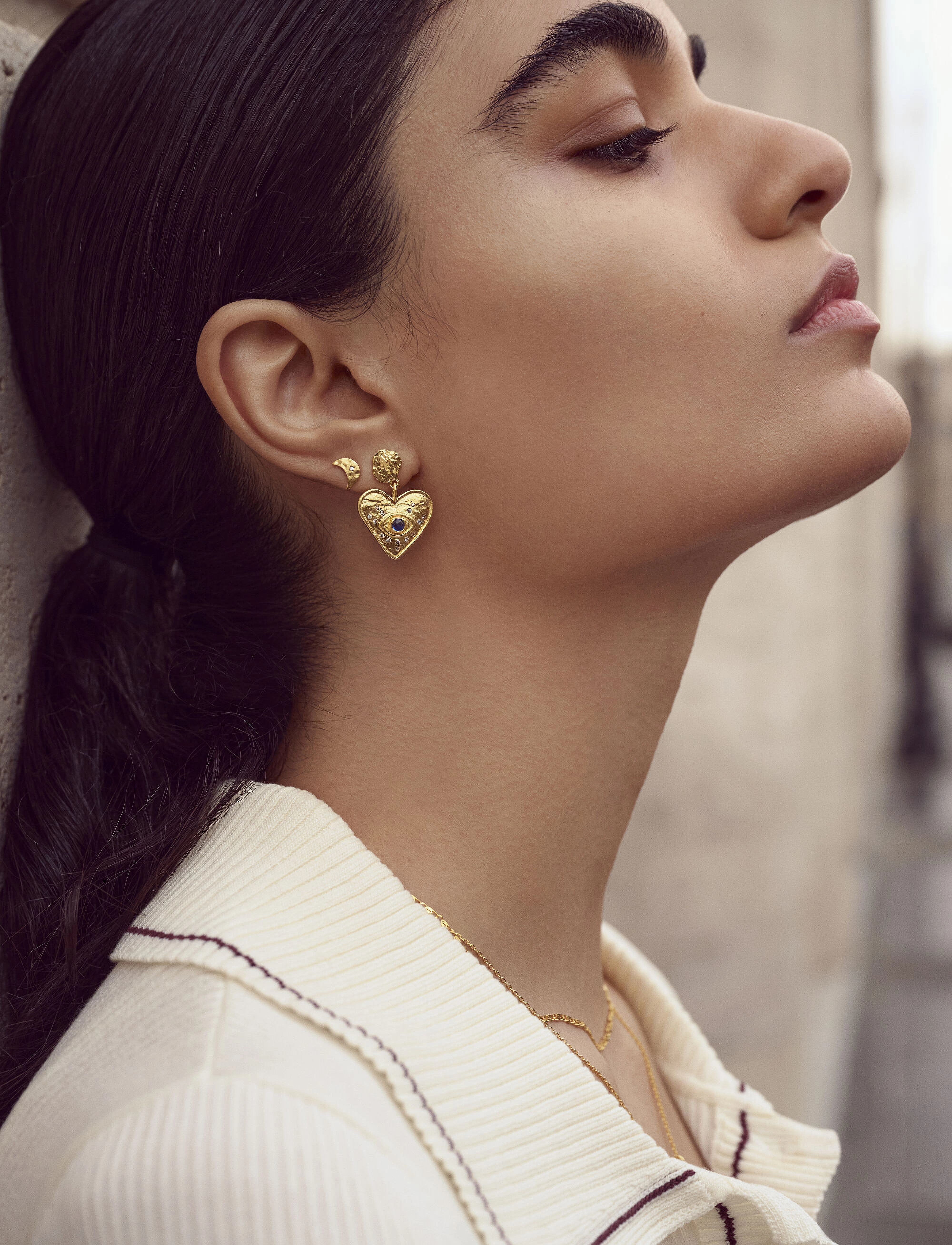 Maanesten Constantine Earrings, One Size, Gold - Studs, Frauen