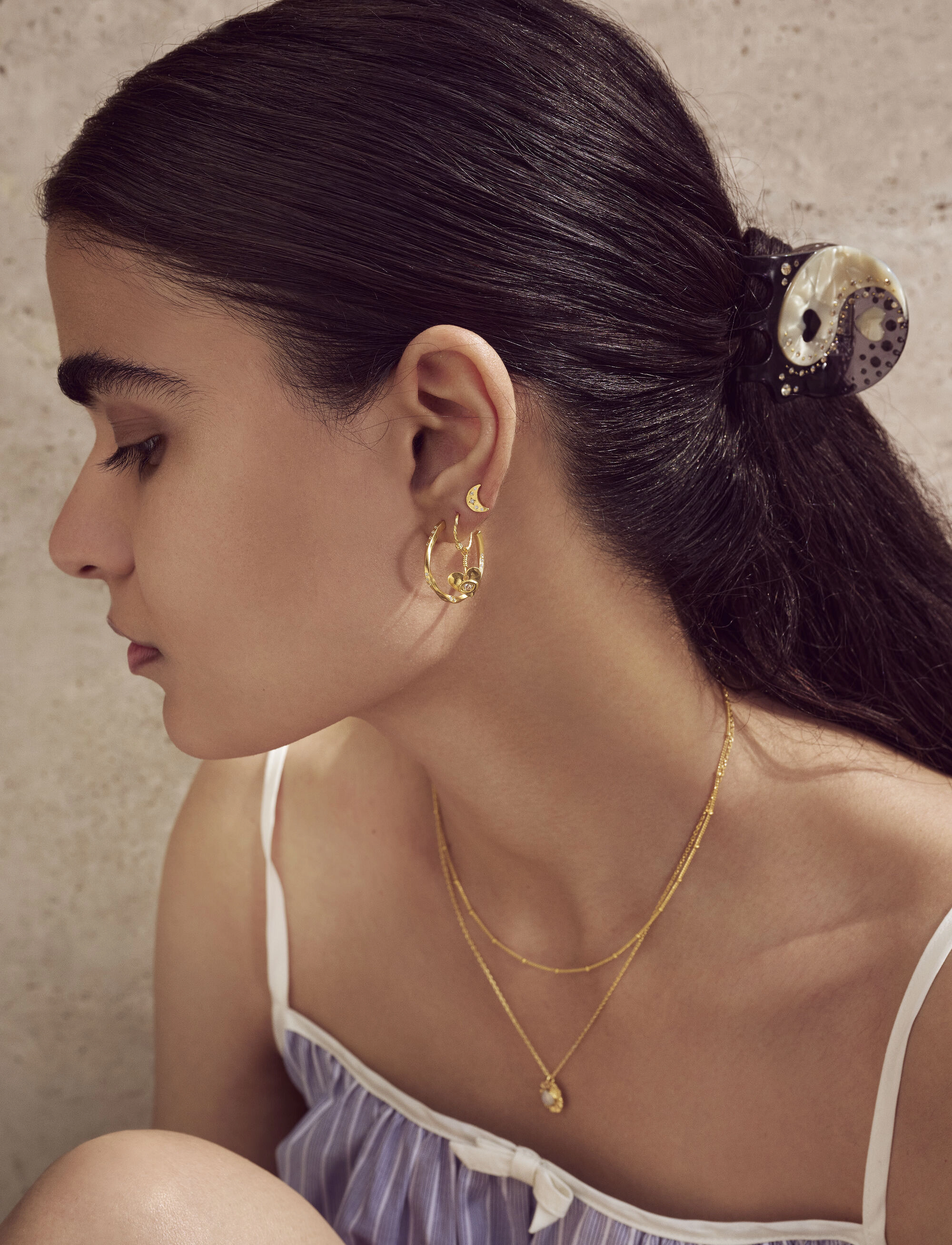 Maanesten Aega Earsticks, One Size, Earrings, Gold - Studs, Frauen