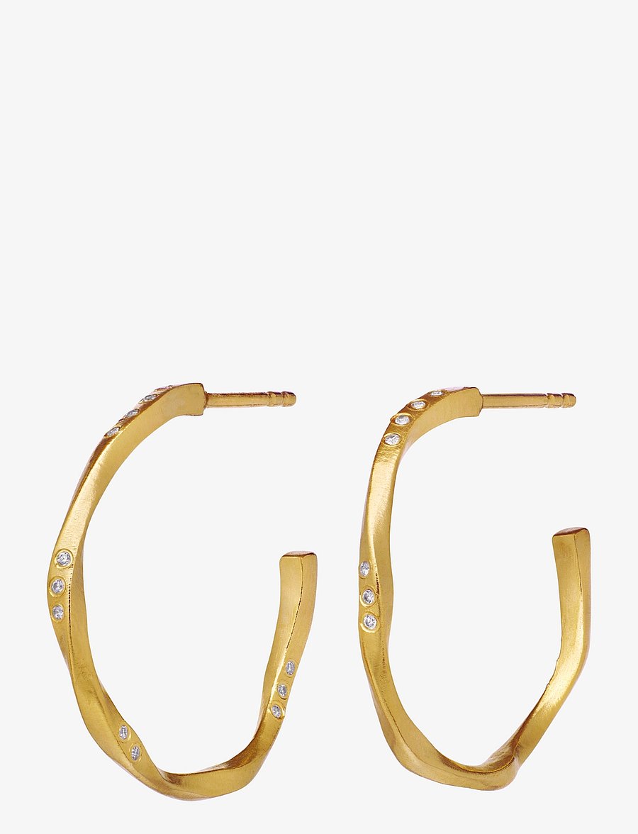 Maanesten - Echo Medium Earring - creoler - gold - 1