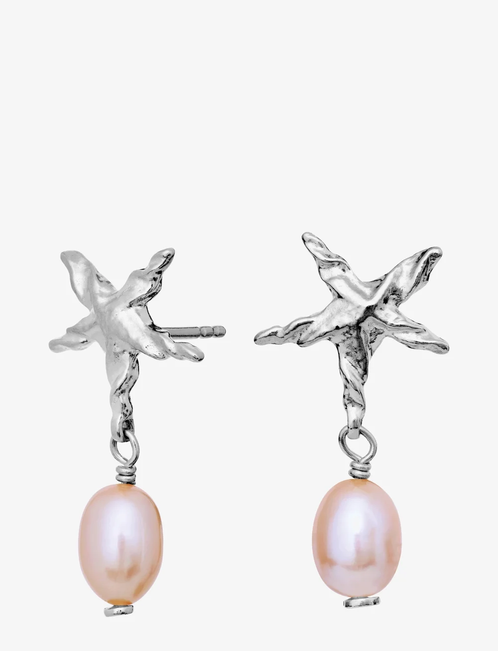 Maanesten - Sandie Earrings - perlueyrnalokkar - silver - 2