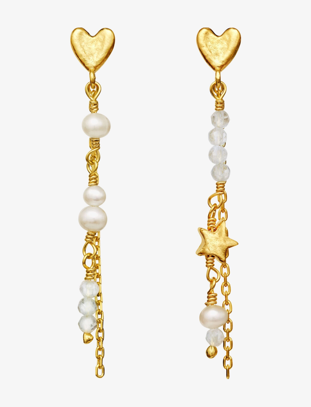 Maanesten Silma Earrings - Perleøreringe - GOLD / gold