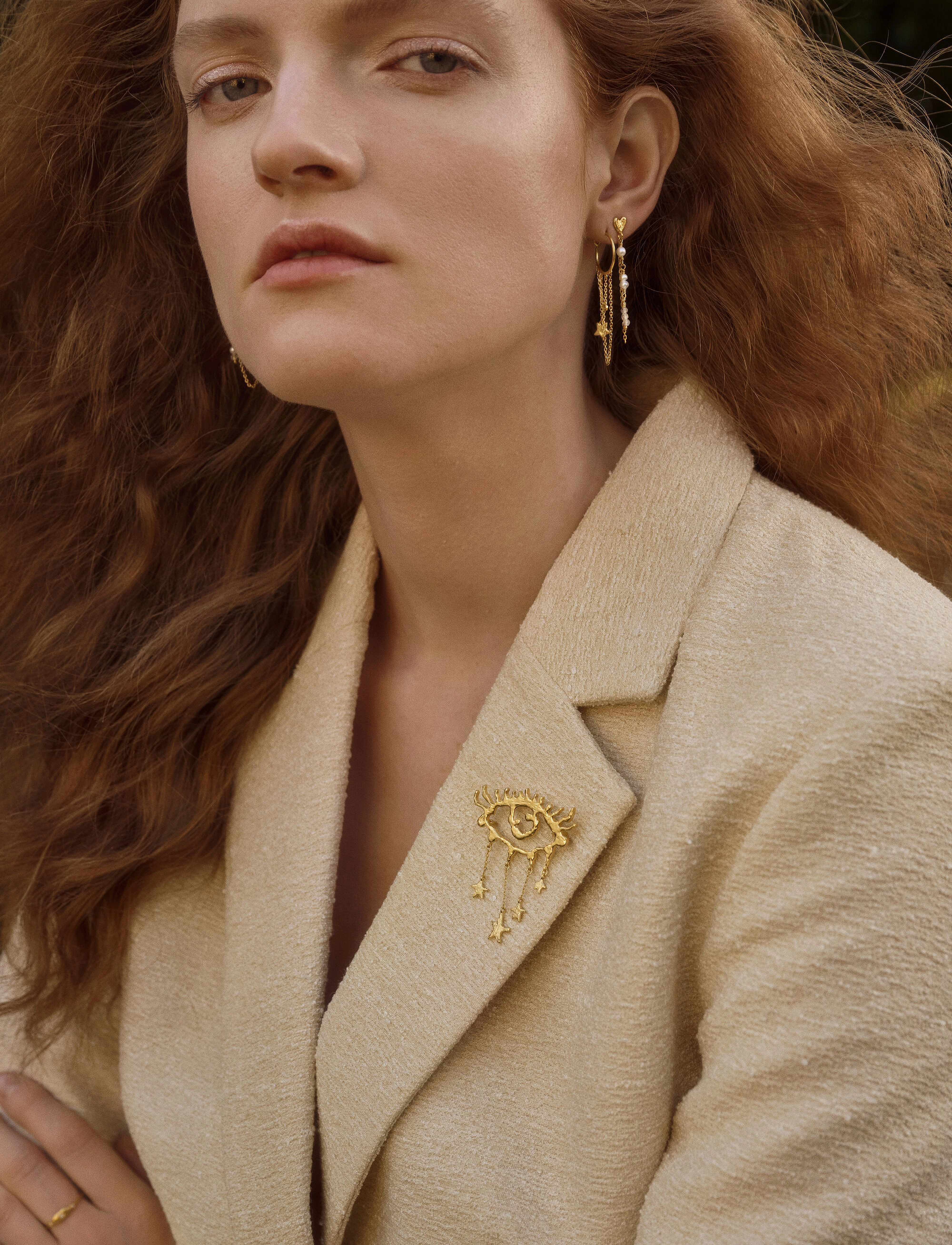 Maanesten Silma Earrings, One Size, Gold - Pendants Frauen