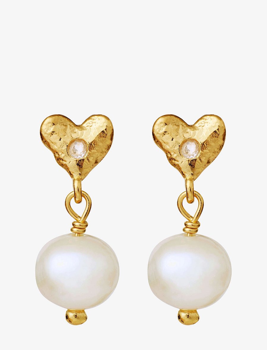 Maanesten - Alia Earrings - parel oorbellen - gold - 1