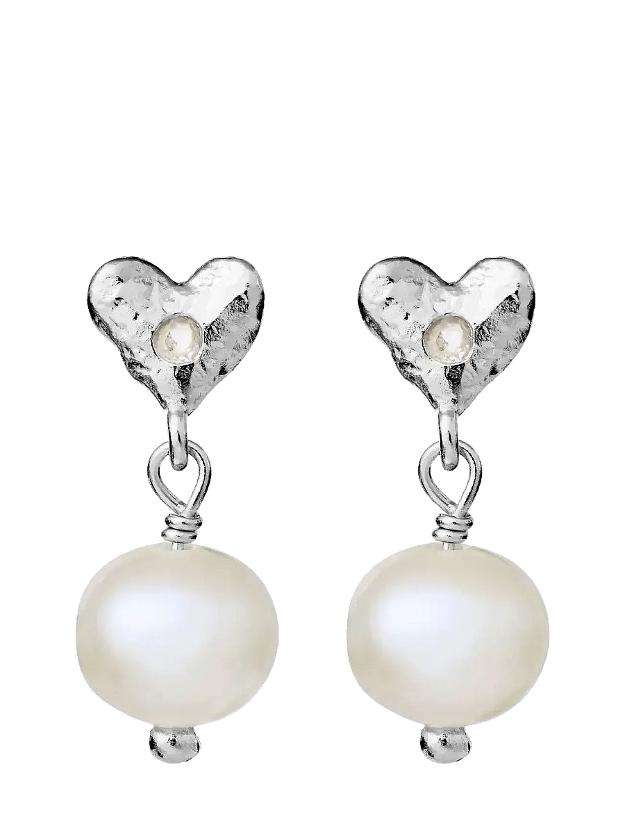 Maanesten - Alia Earrings - pärlörhängen - silver - 0