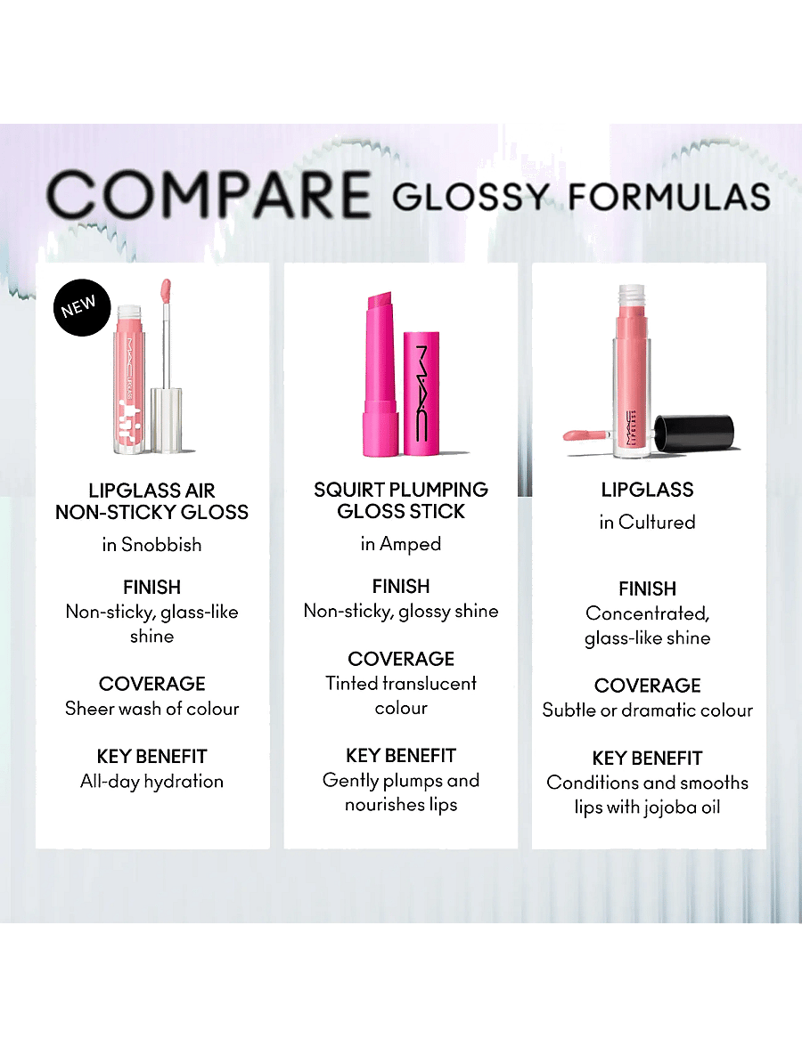 MAC - Lipglass Air Non Sticky Lipgloss - smink - frozen - 3