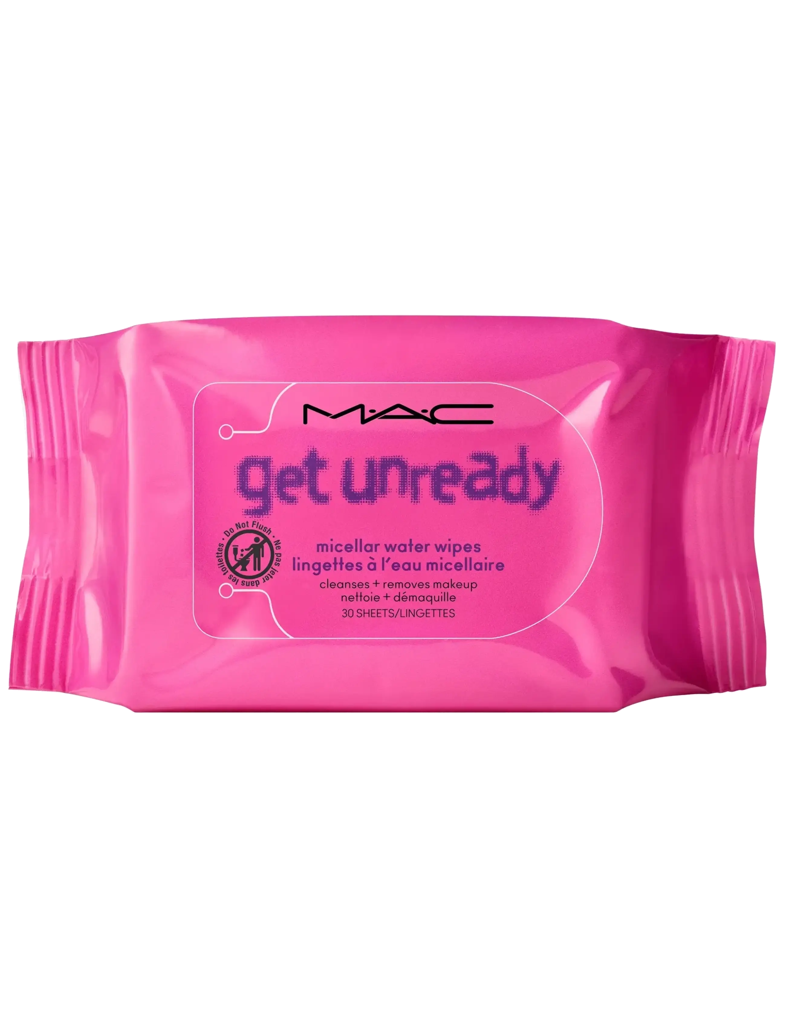 MAC Get Unready Micellar Water Wipes, Makeupfjerner, Nude, Str: 30 ML