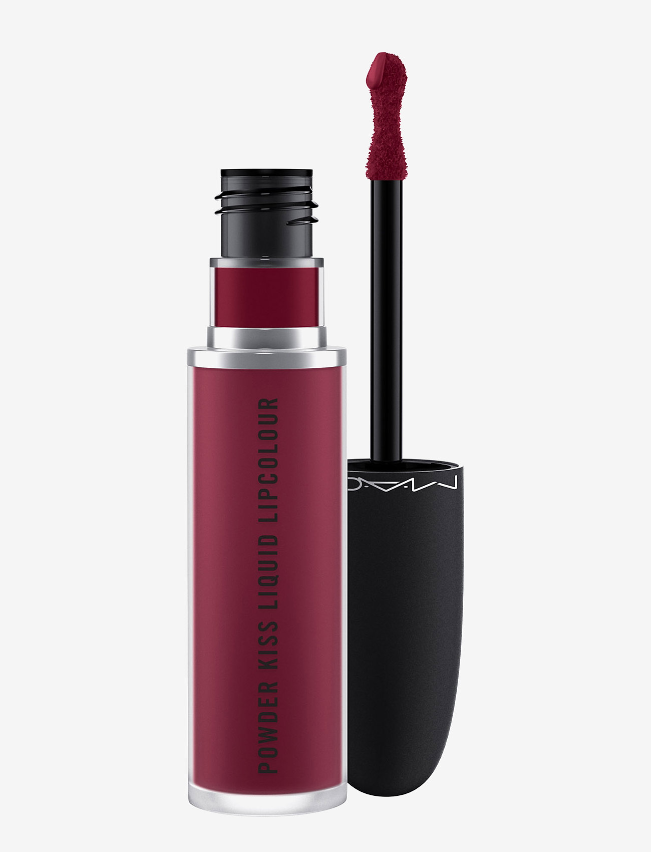 MAC Powder Kiss Liquid Lipstick - Holiday Glam - BURNING LOVE / red