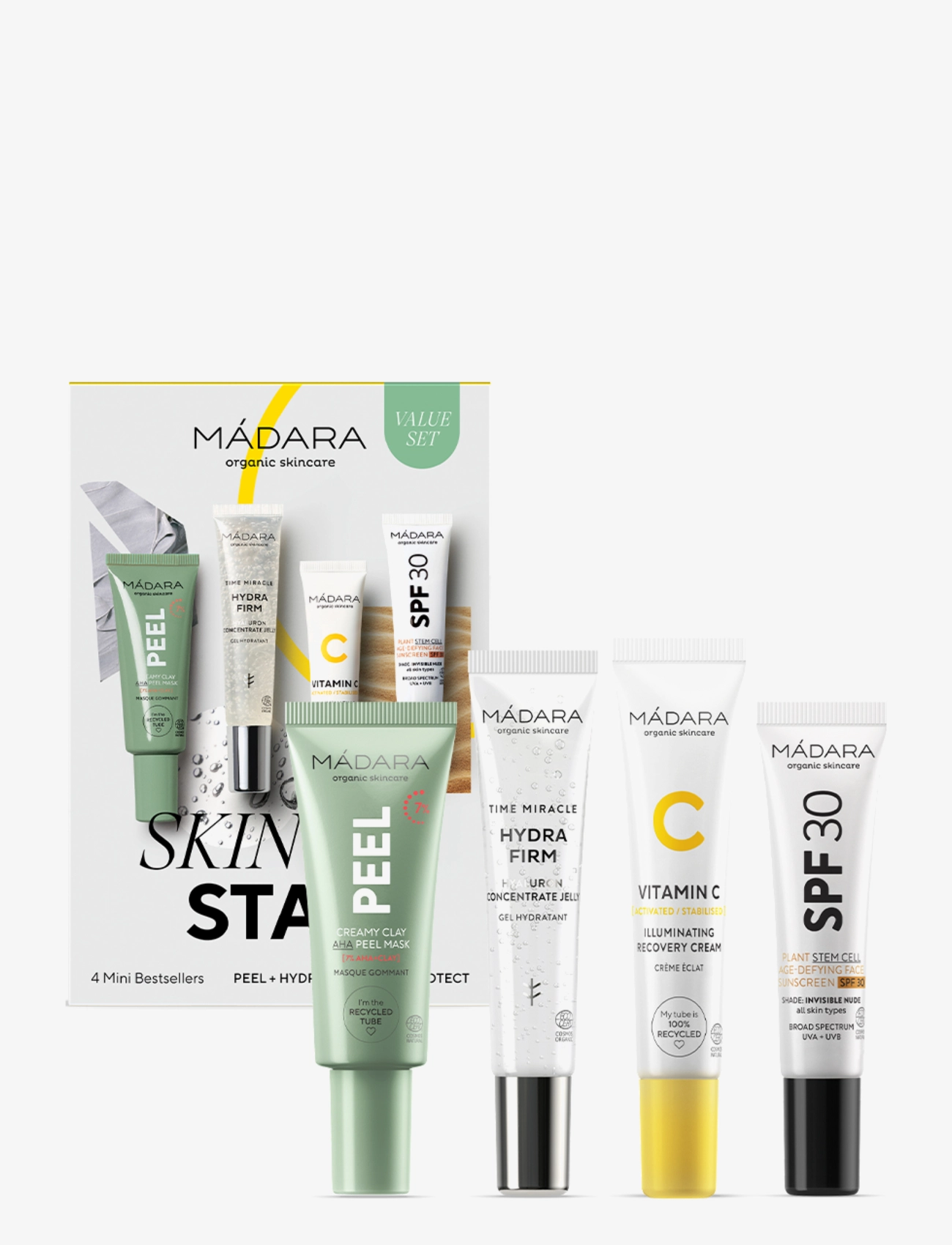 MÁDARA Skin Stars 4 Mini Bestsellers set - Jõulukingid - CLEAR / undefined