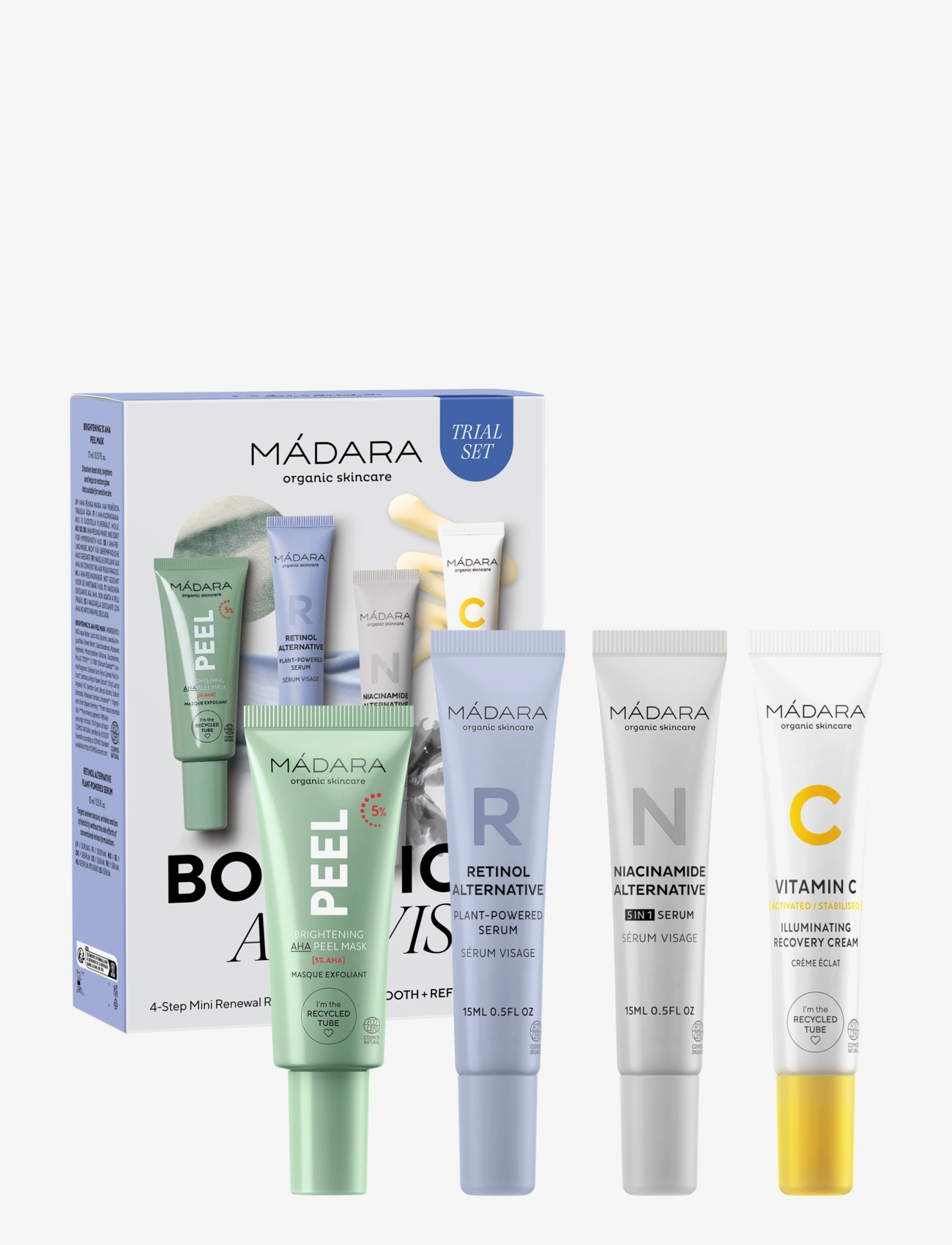 MÁDARA Botanic Activist 4-Step Mini Renewal Routine Set, Skincare Sæt, Nude, Str: ONE SIZE