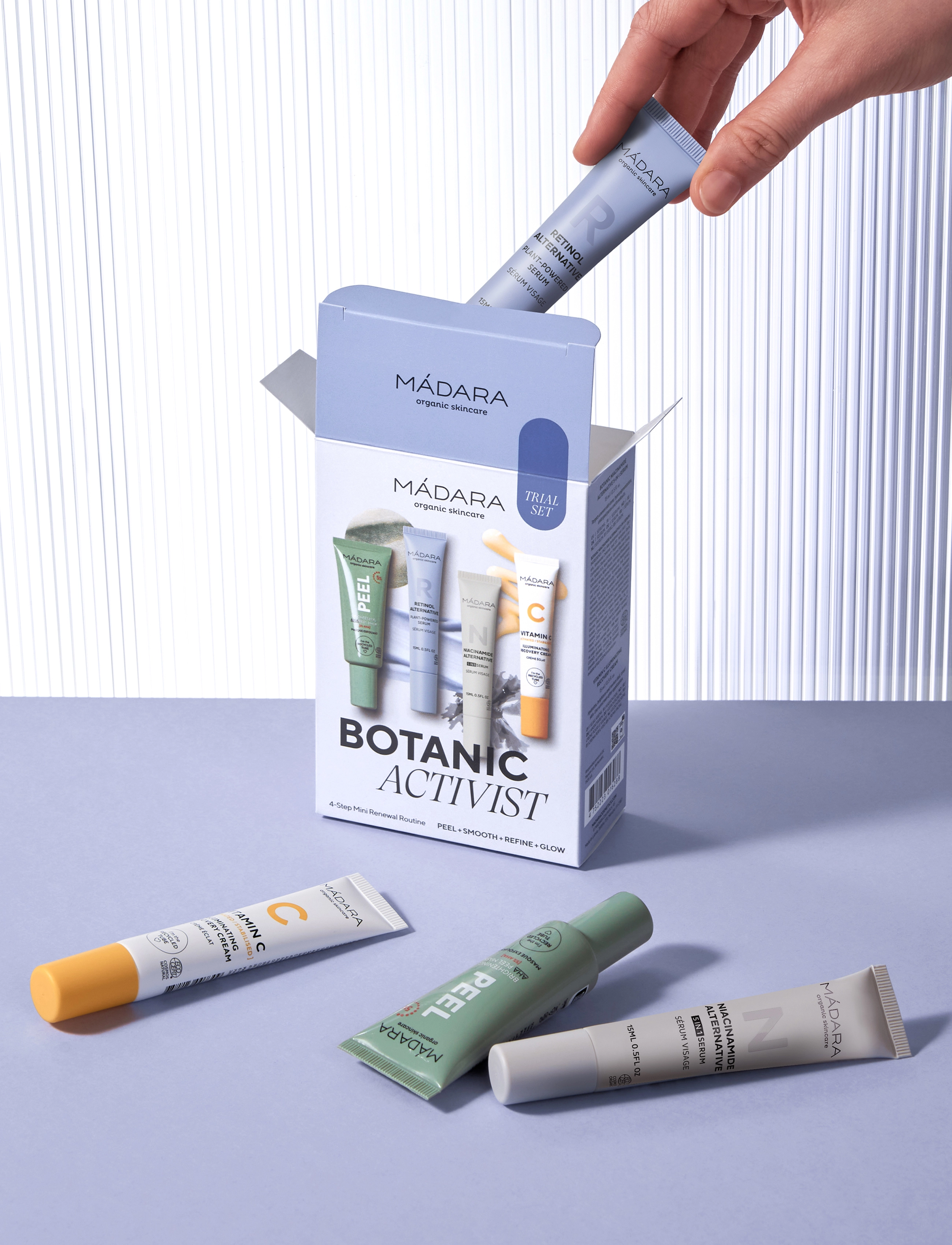 MÁDARA - Botanic Activist 4-Step Mini Renewal Routine Set - giftset - clear - 2