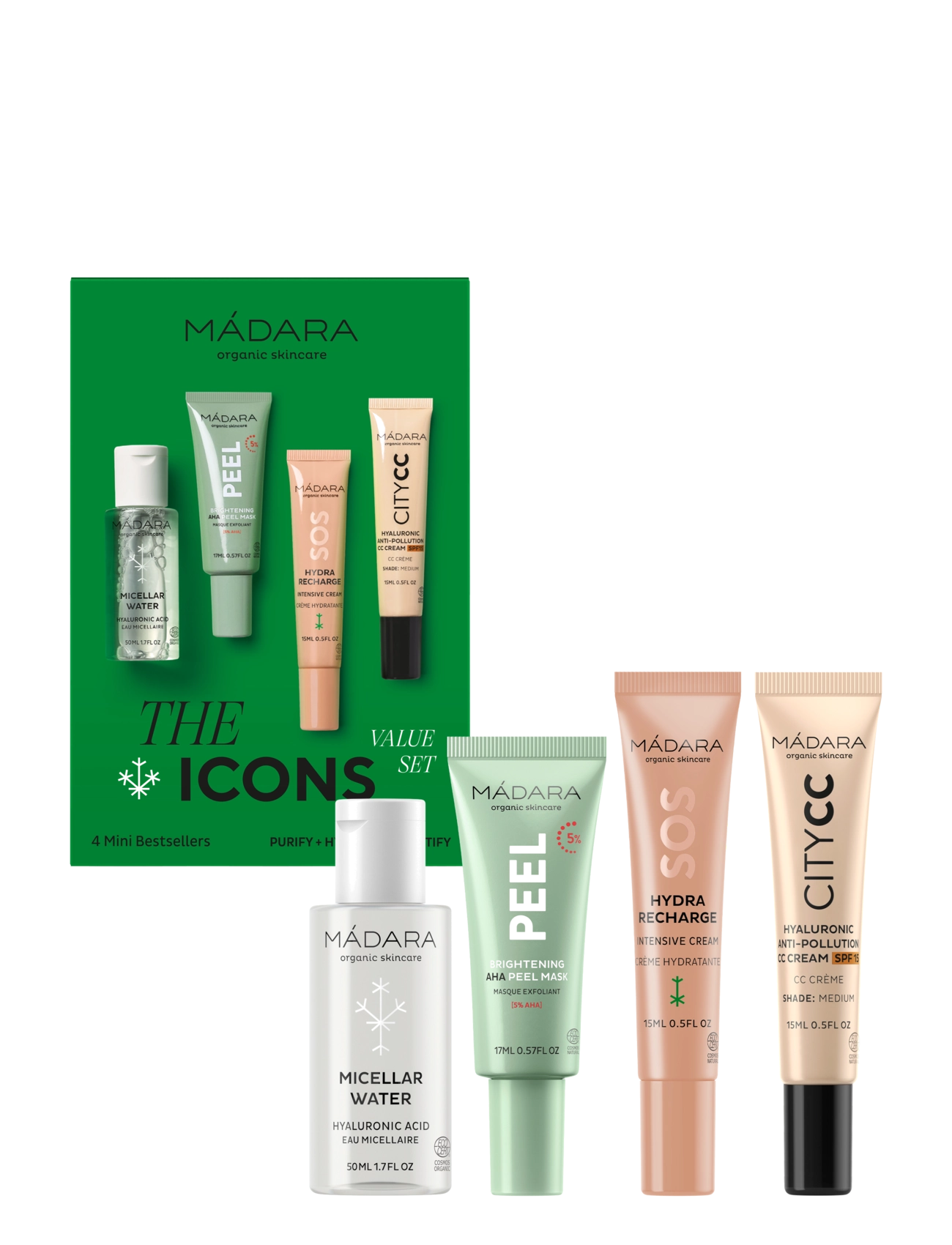 MÁDARA The Icons Set, #MEDIUM - Rejsestørrelse - CLEAR / undefined