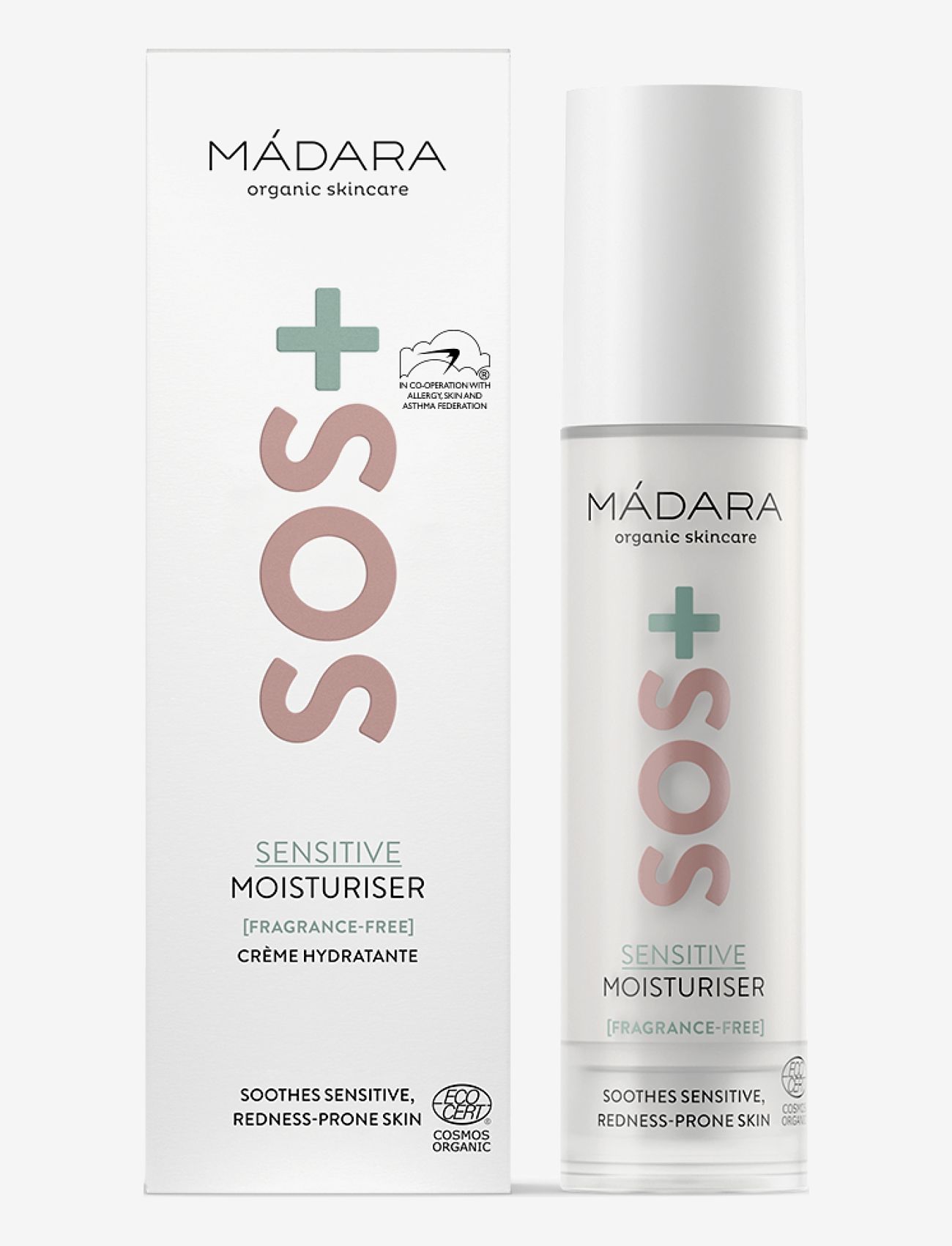 MÁDARA - SOS+ SENSITIVE Moisturiser - fuktkrämer - clear - 2