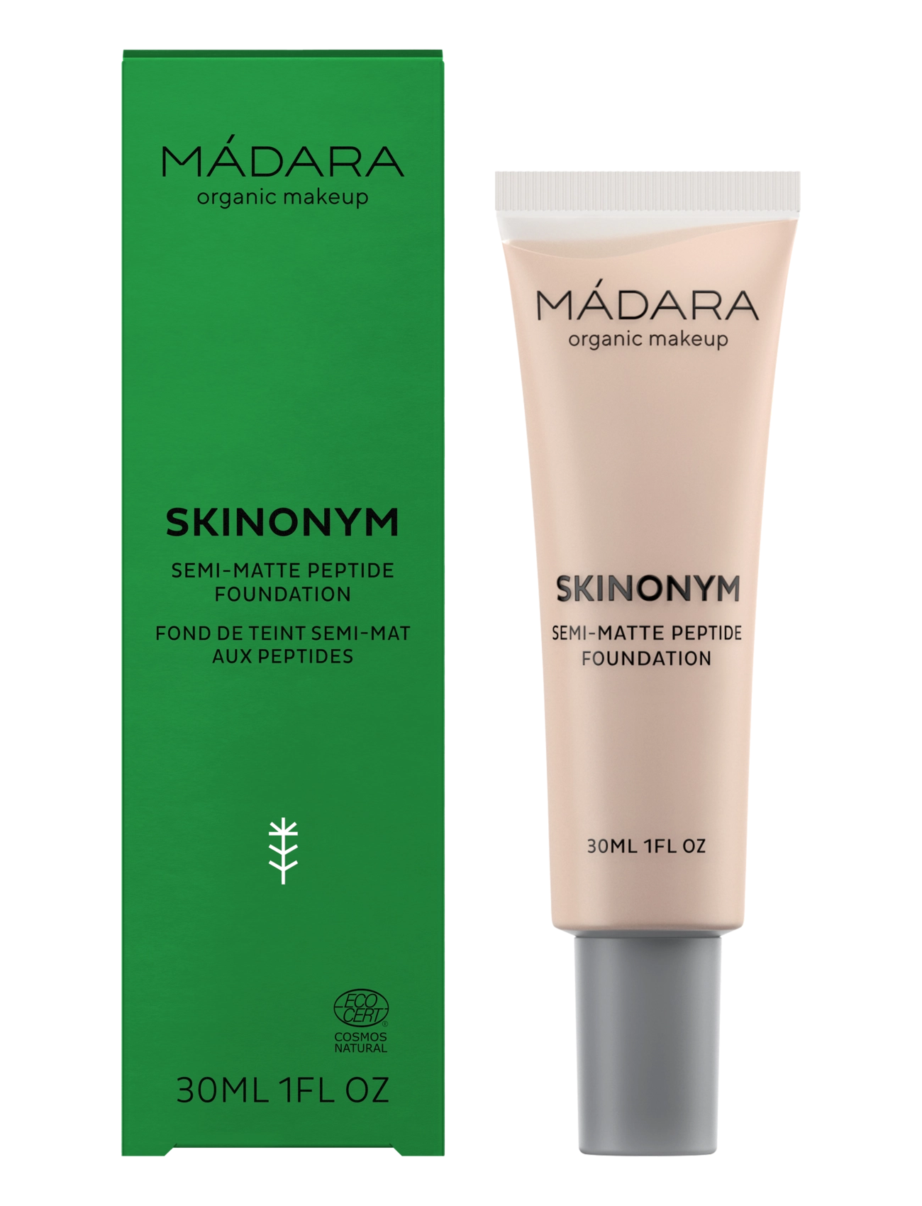MÁDARA - SKINONYM Semi-Matte Peptide Foundation - makeup - #20 ivory - 2