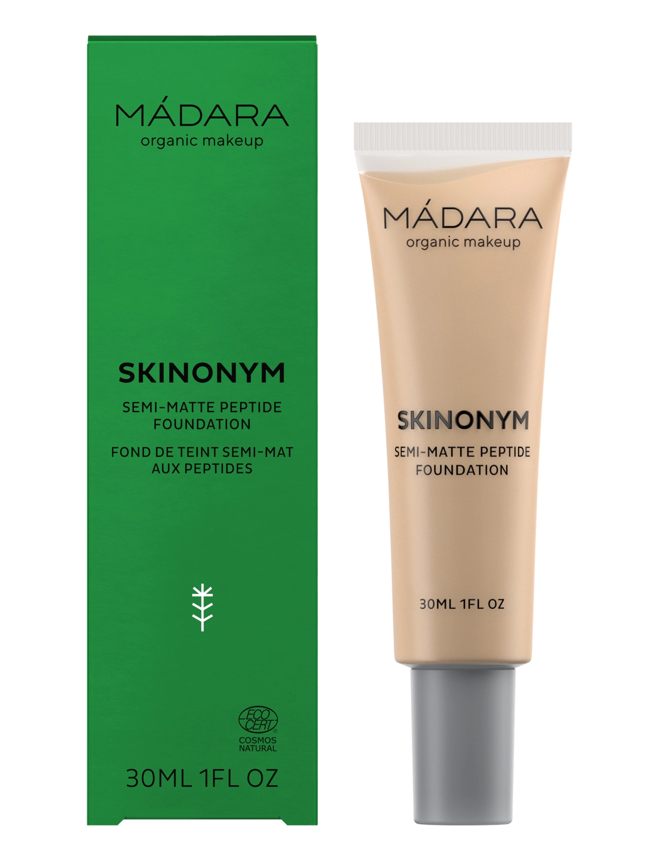 MÁDARA - SKINONYM Semi-Matte Peptide Foundation - makeup - #35 true beige - 2