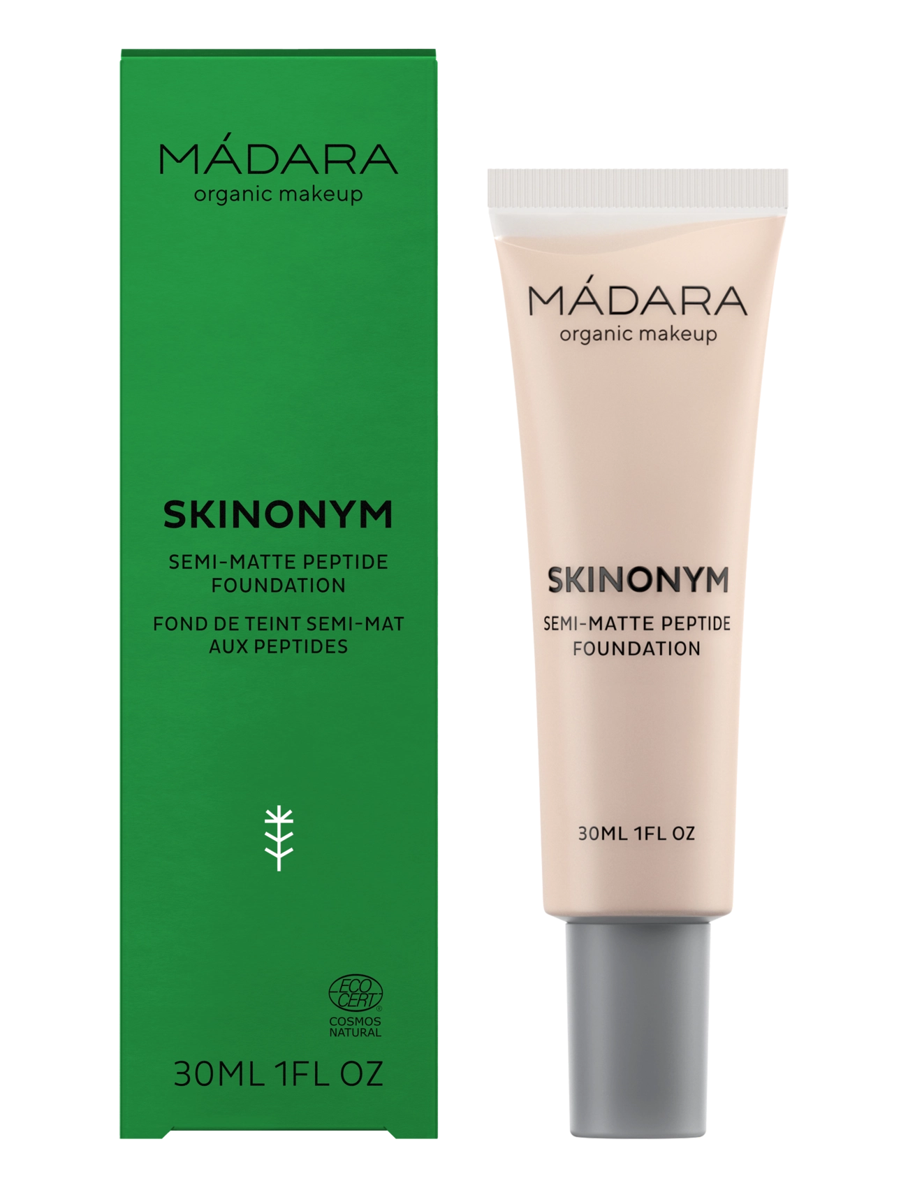 MÁDARA - SKINONYM Semi-Matte Peptide Foundation - makeup - #25 linen - 2