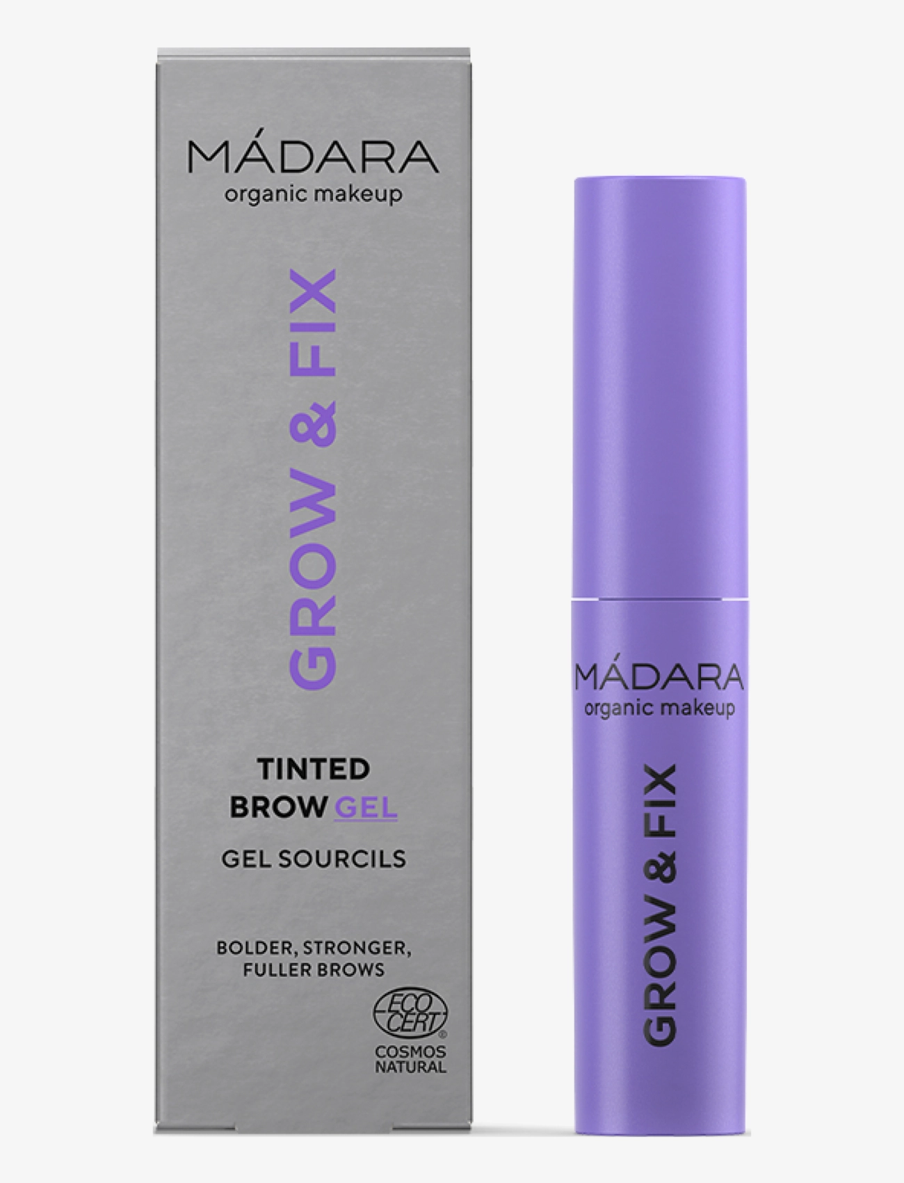 MÁDARA - GROW & FIX Tinted Brow Gel - akims ir antakiams - #3 medium brown - 2