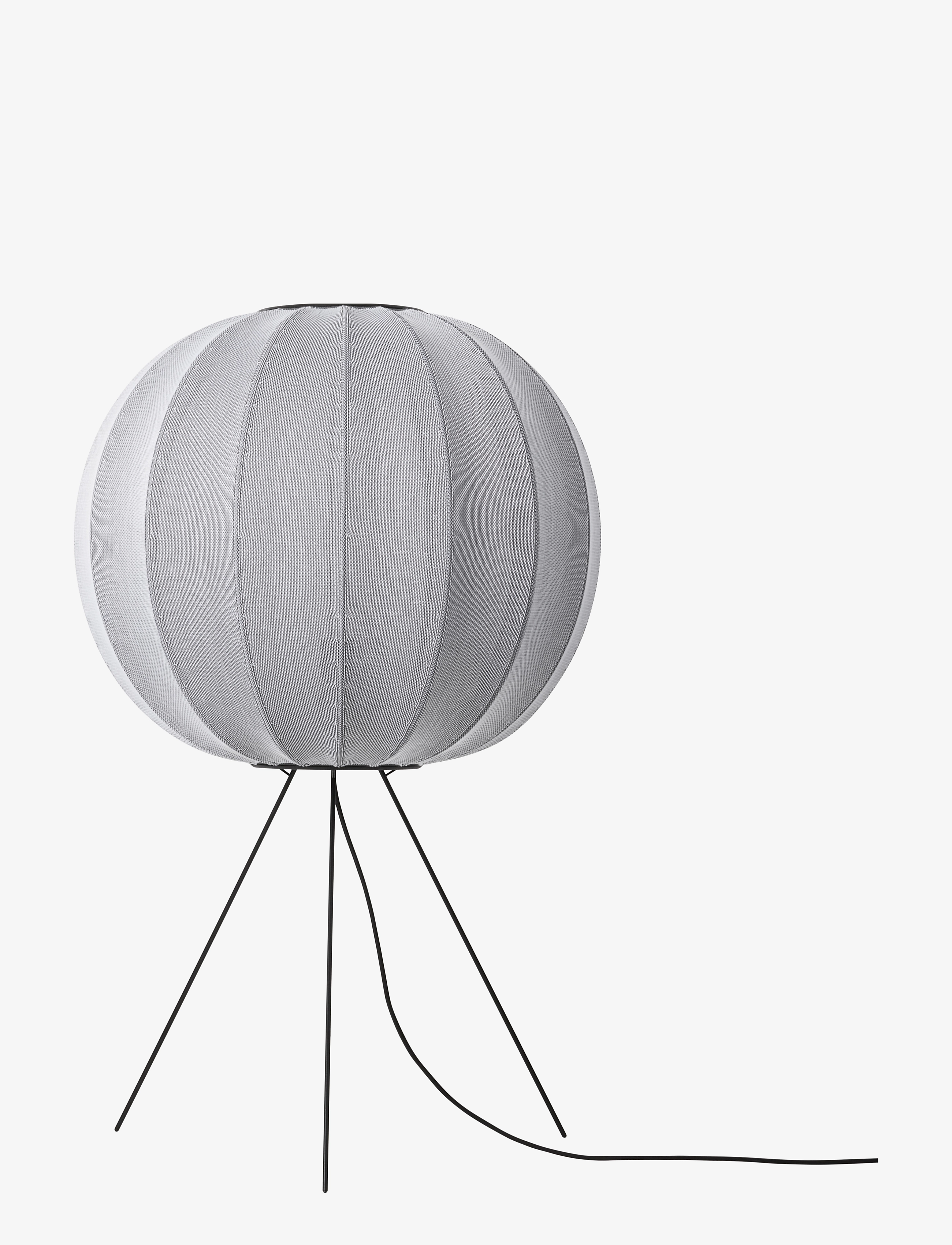 Made by Hand Knit-Wit 60 Round Floor Medium - Gulvlamper - SILVER / grey