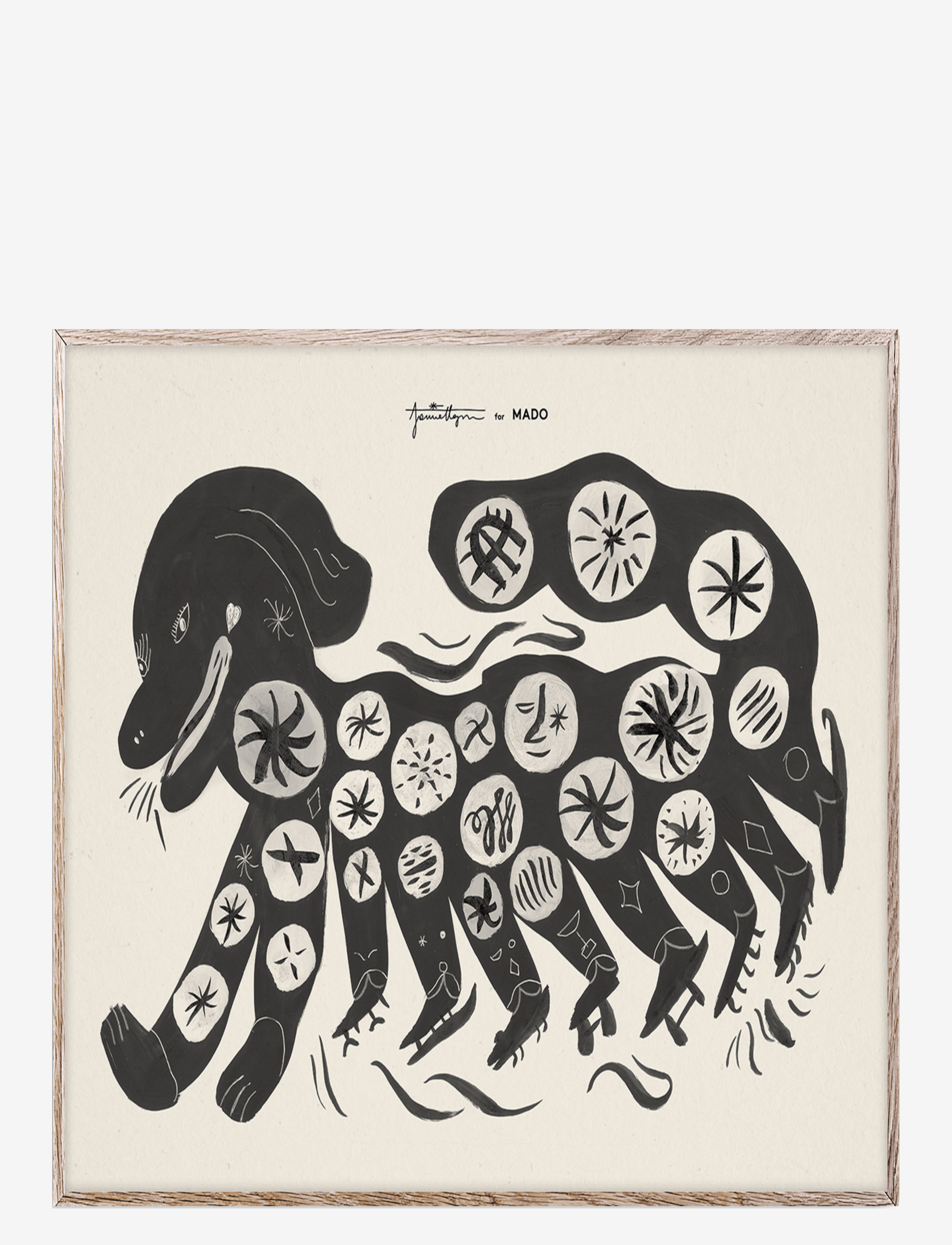 MADO Chinese Dog, Schwarz - 30X40 Patterned - 30X40CM - Kinder