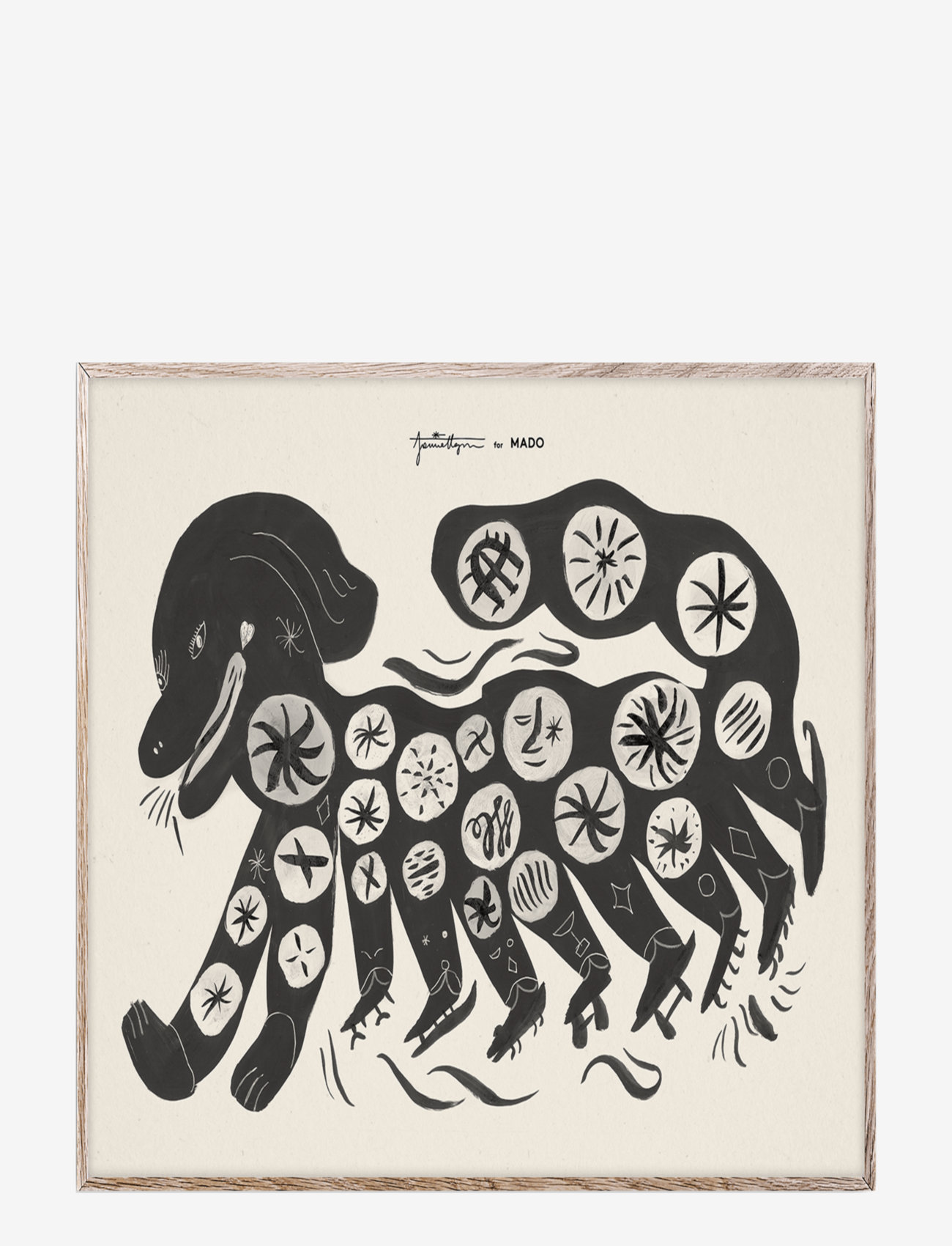 MADO - Chinese Dog, Black - 30x40 - abstraktūs - multi - 1