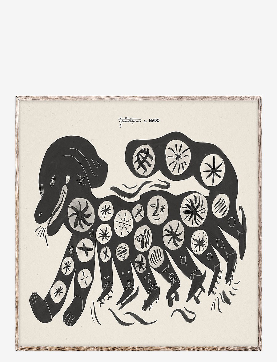 MADO - Chinese Dog, Black - 30x40 - abstraktid - multi - 1