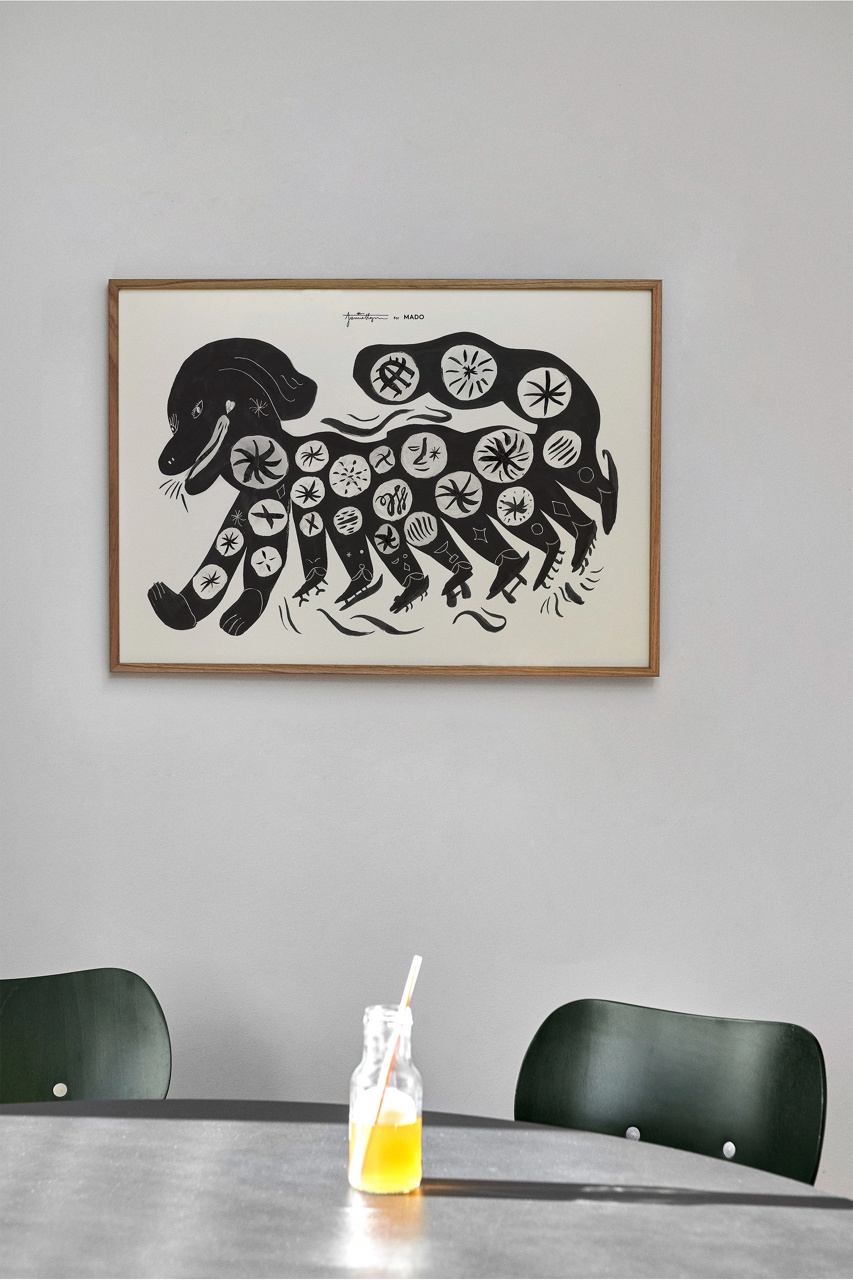 MADO Chinese Dog, Black - 30X40, 30X40 cm, Multi/patterned, Plakater Og Rammer > Plakater, Børn