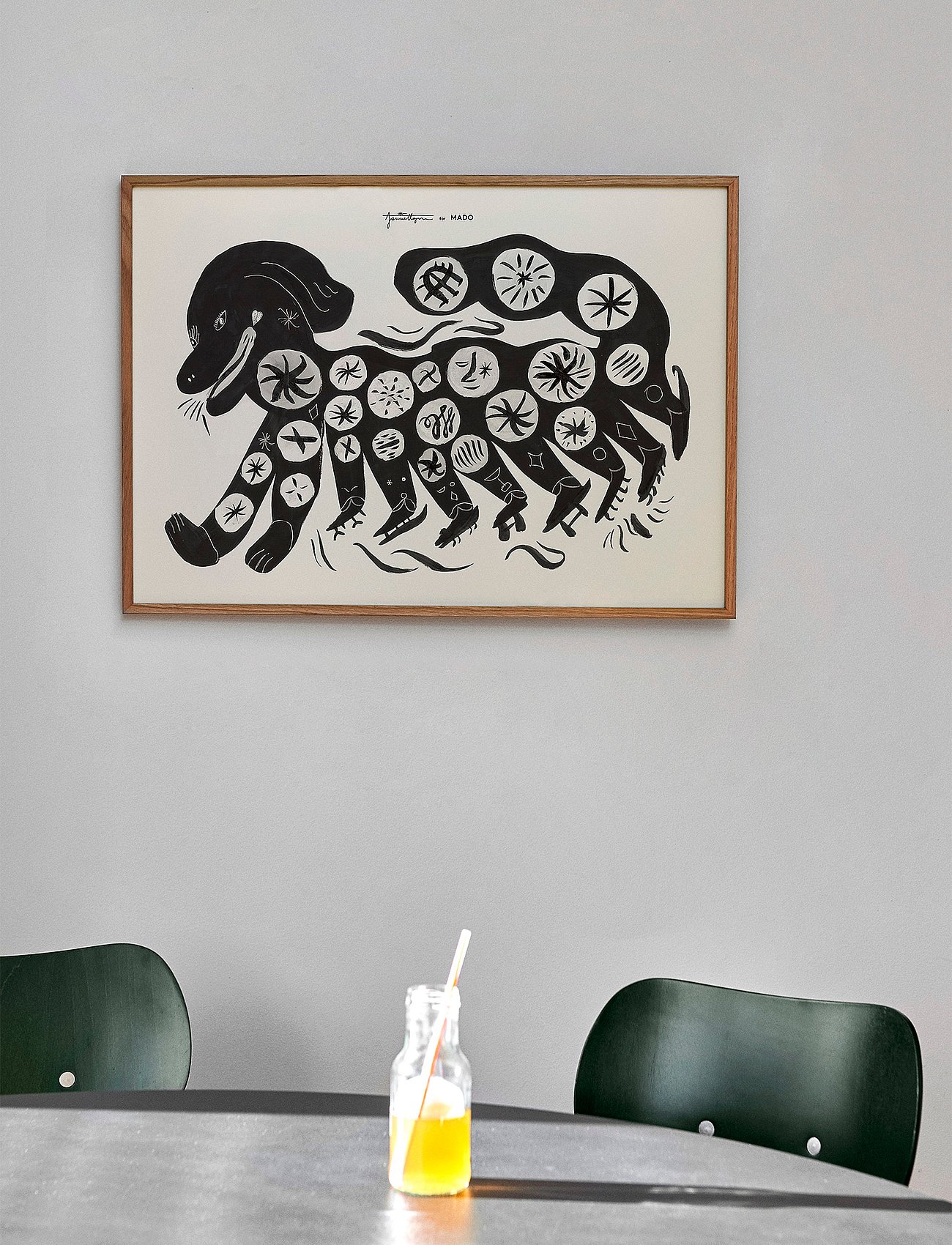 Chinese Dog, Black - 50x70 - MULTI