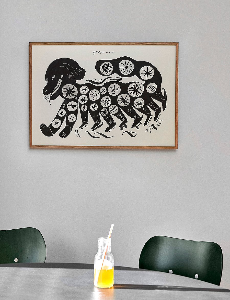 MADO - Chinese Dog, Black - 50x70 - abstraktid - multi - 0