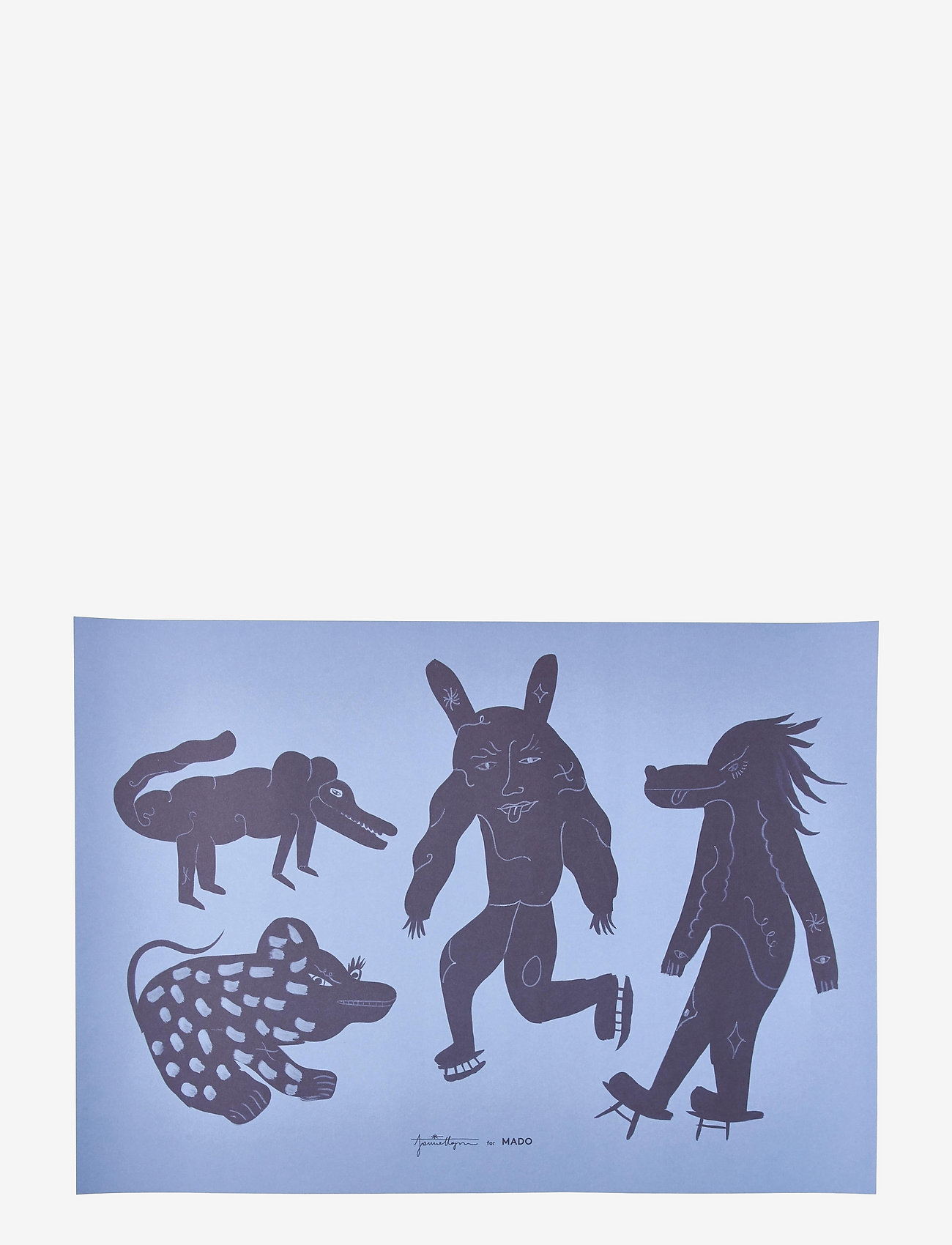 MADO - Four creatures - Blue - 50x70 - poster - multi - 0