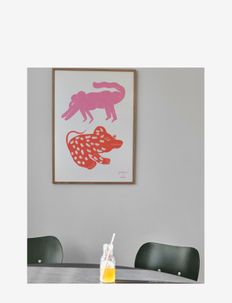 Two Creatures, Pink / Red - 50x70, MADO