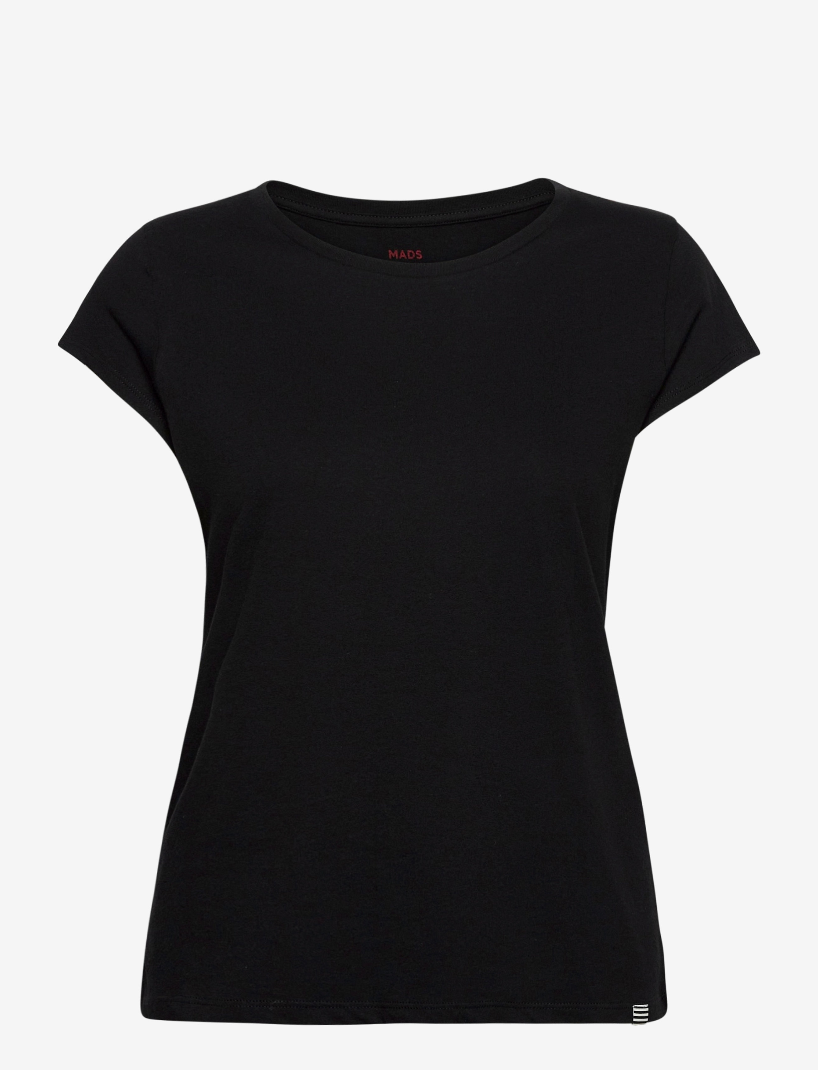 Mads Nørgaard Fine Jersey Teasy Tee Fav, L, Black, T-Shirts & Toppe > Kortærmede, Dame
