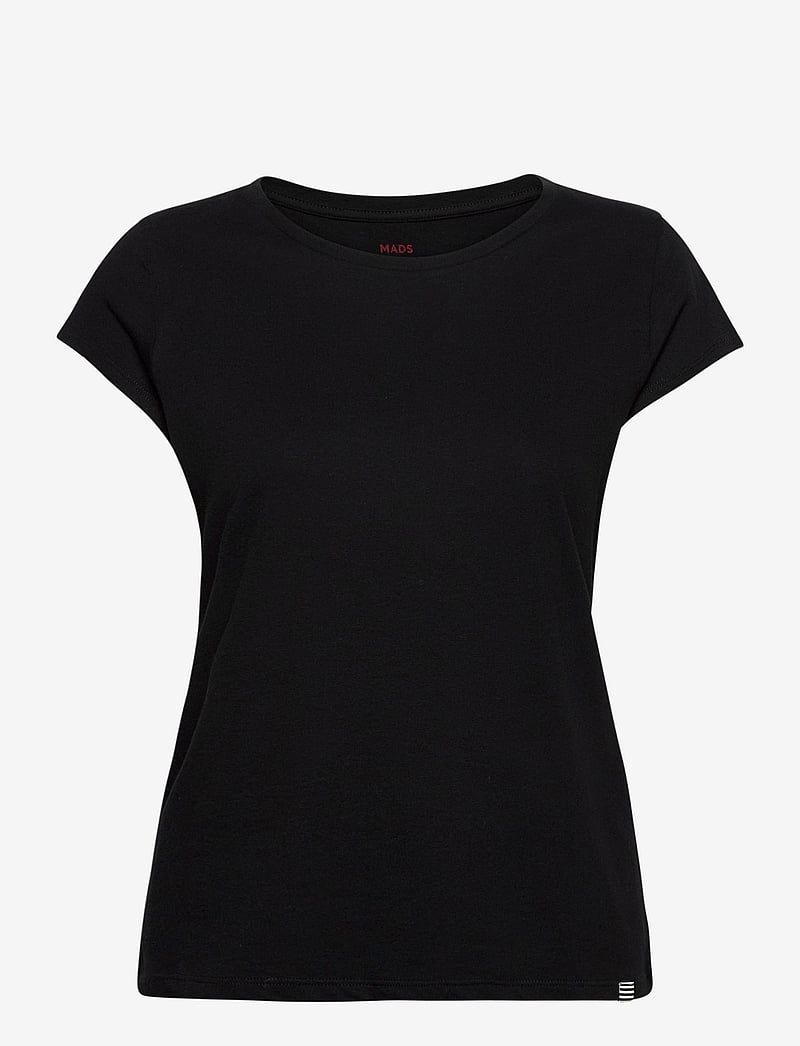 Mads Nørgaard - Fine Jersey Teasy Tee FAV - t-shirty - black - 0