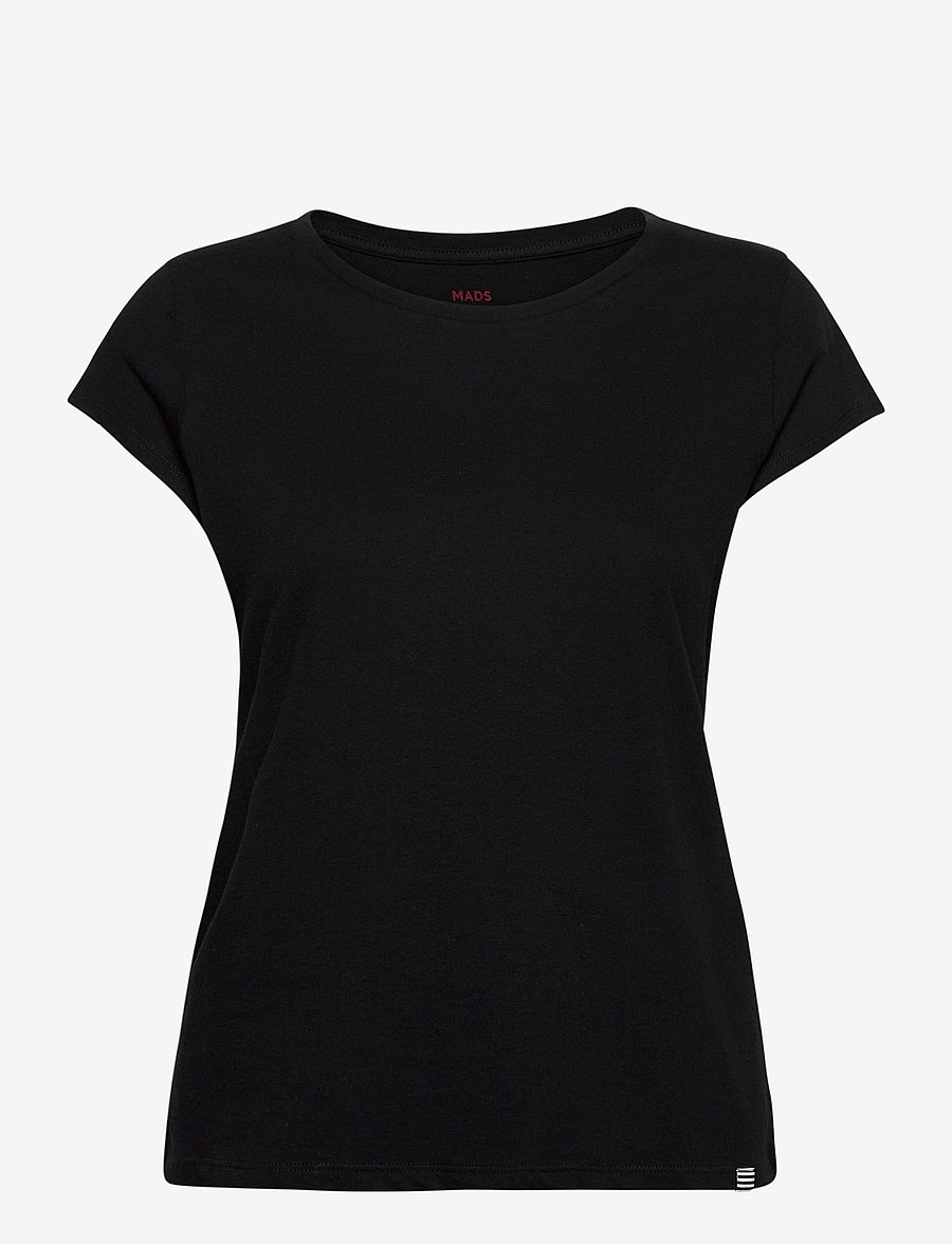 Mads Nørgaard - Fine Jersey Teasy Tee FAV - t-särgid - black - 0