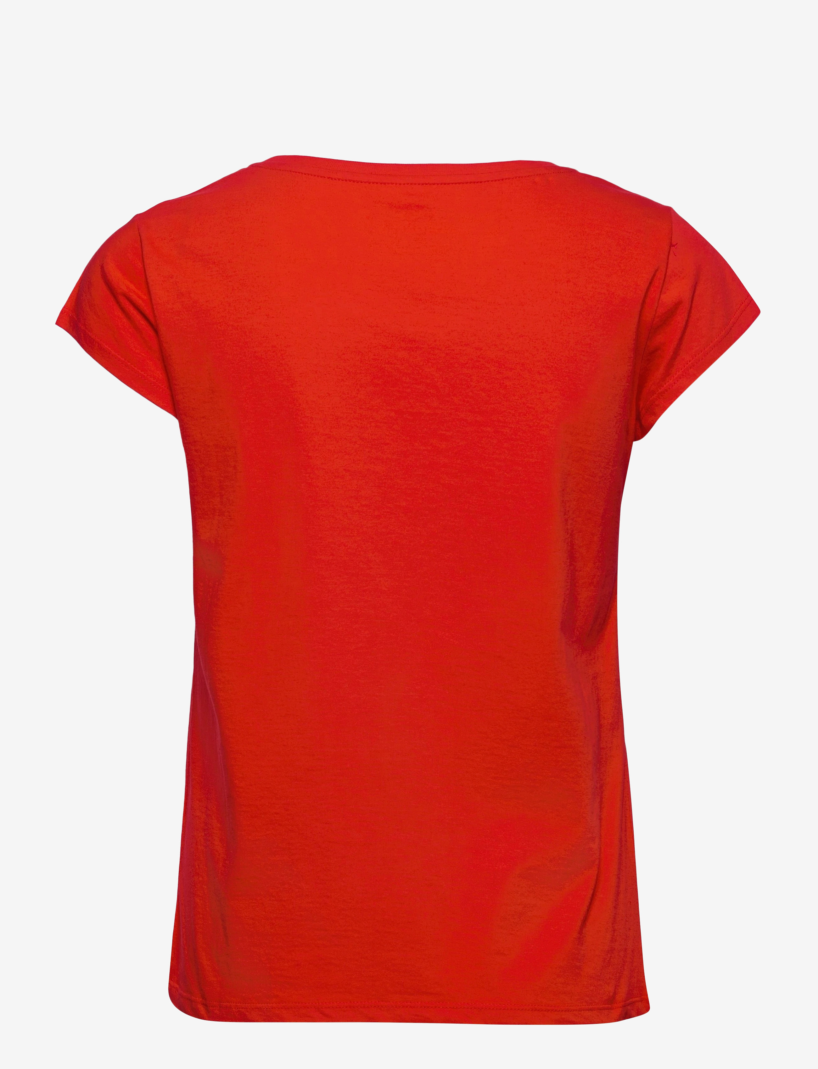 Mads Nørgaard - Organic Favorite Teasy Tee - laveste priser - fiery red - 1