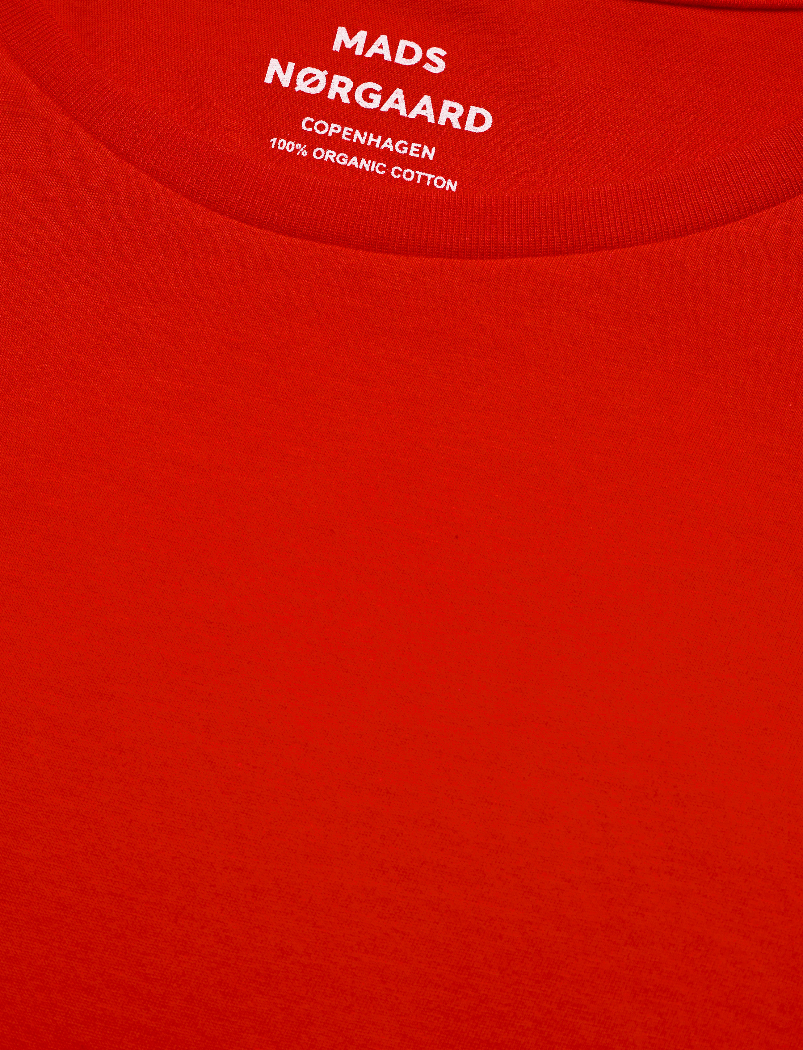 Mads Nørgaard - Organic Favorite Teasy Tee - laveste priser - fiery red - 2