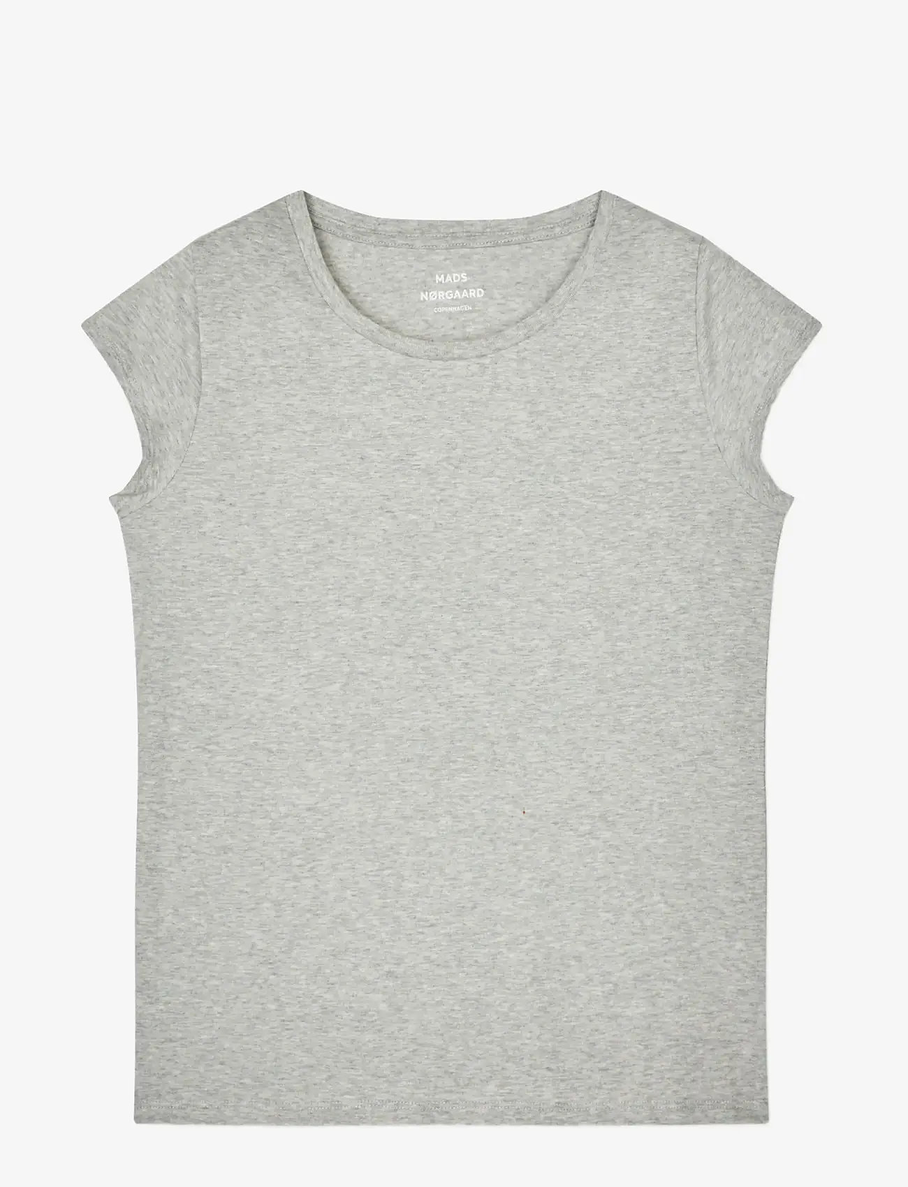 Mads Nørgaard - Organic Jersey Teasy Tee FAV - t-shirts - light grey melange - 0