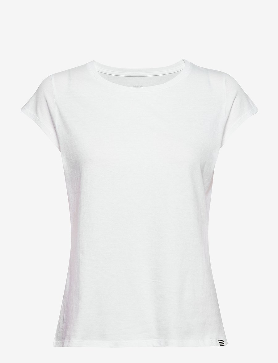 Mads Nørgaard - Fine Jersey Teasy Tee FAV - t-shirts - white - 0