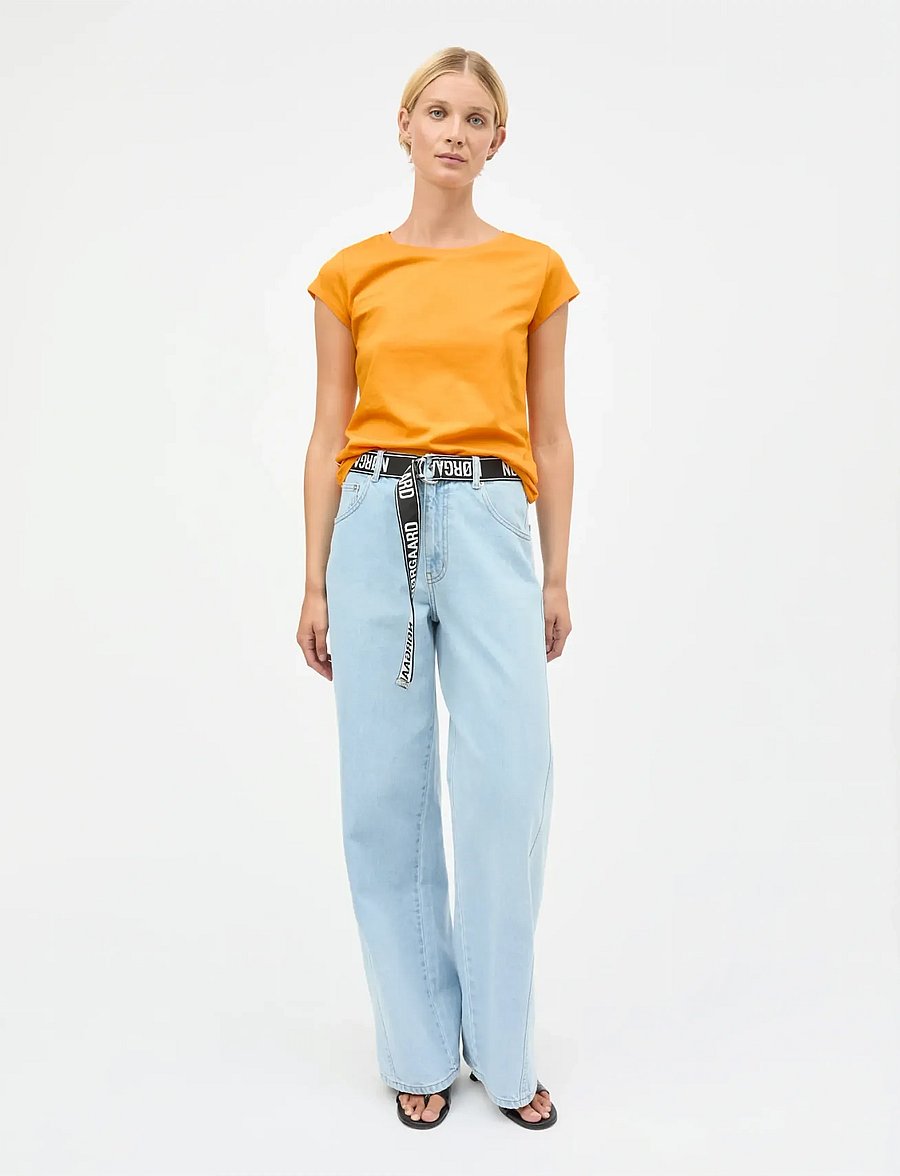 Mads Nørgaard - Fine Jersey Teasy Tee FAV - t-shirts - zinnia - 0