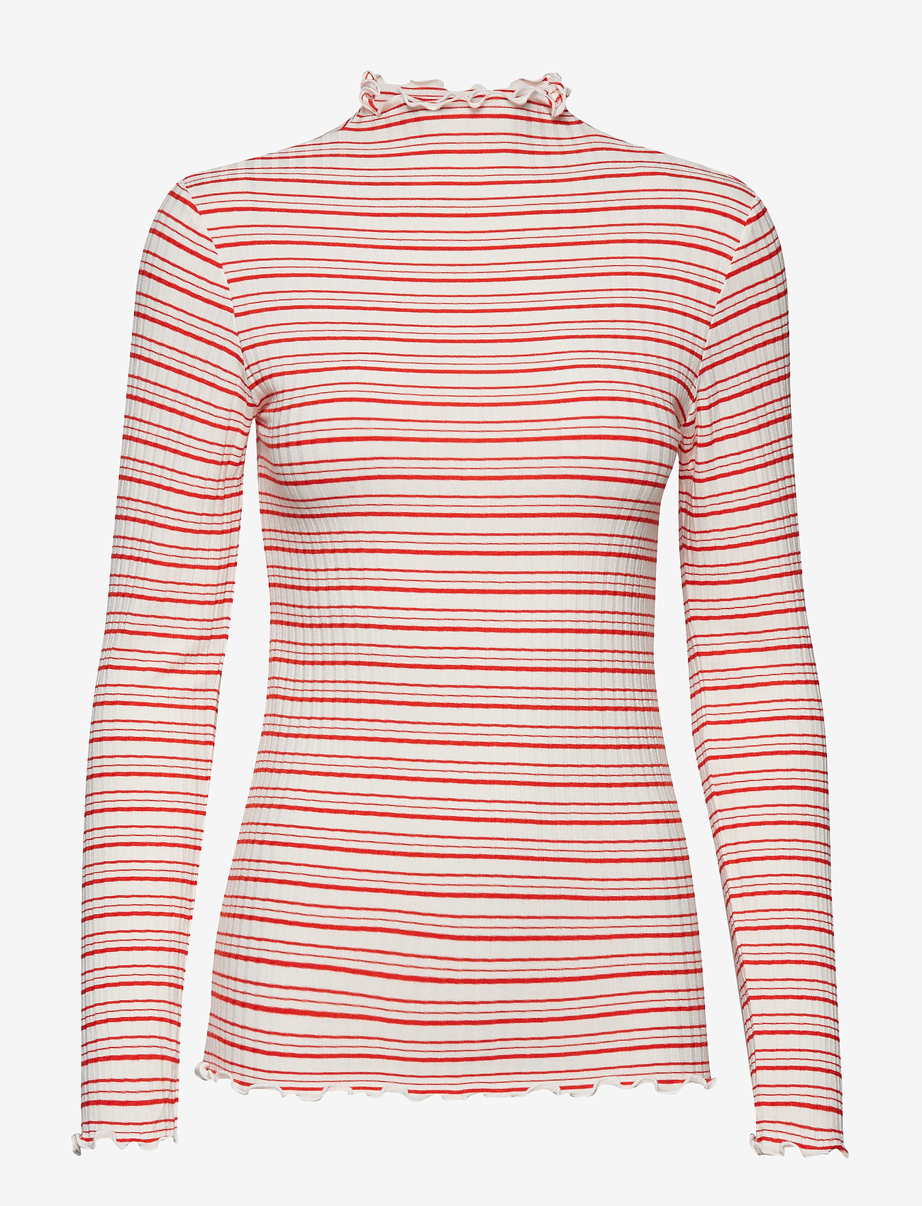 Mads Nørgaard - 5x5 Cool Stripe Trutte s - dark ecru/warm red - 0
