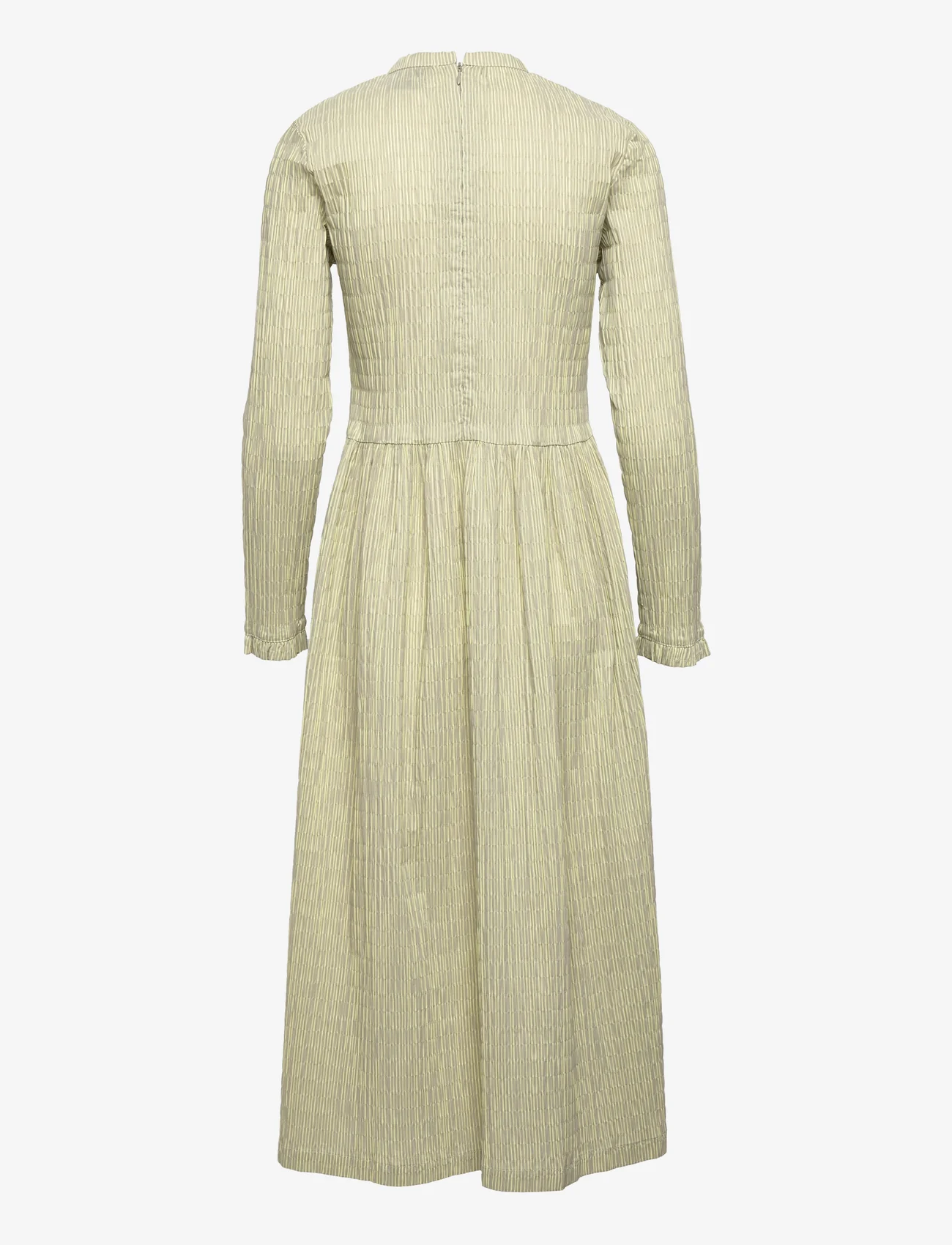 Mads Nørgaard - Crinckle Pop Docca Dress - vidutinio ilgio suknelės - laurel oak / sunny lime - 1