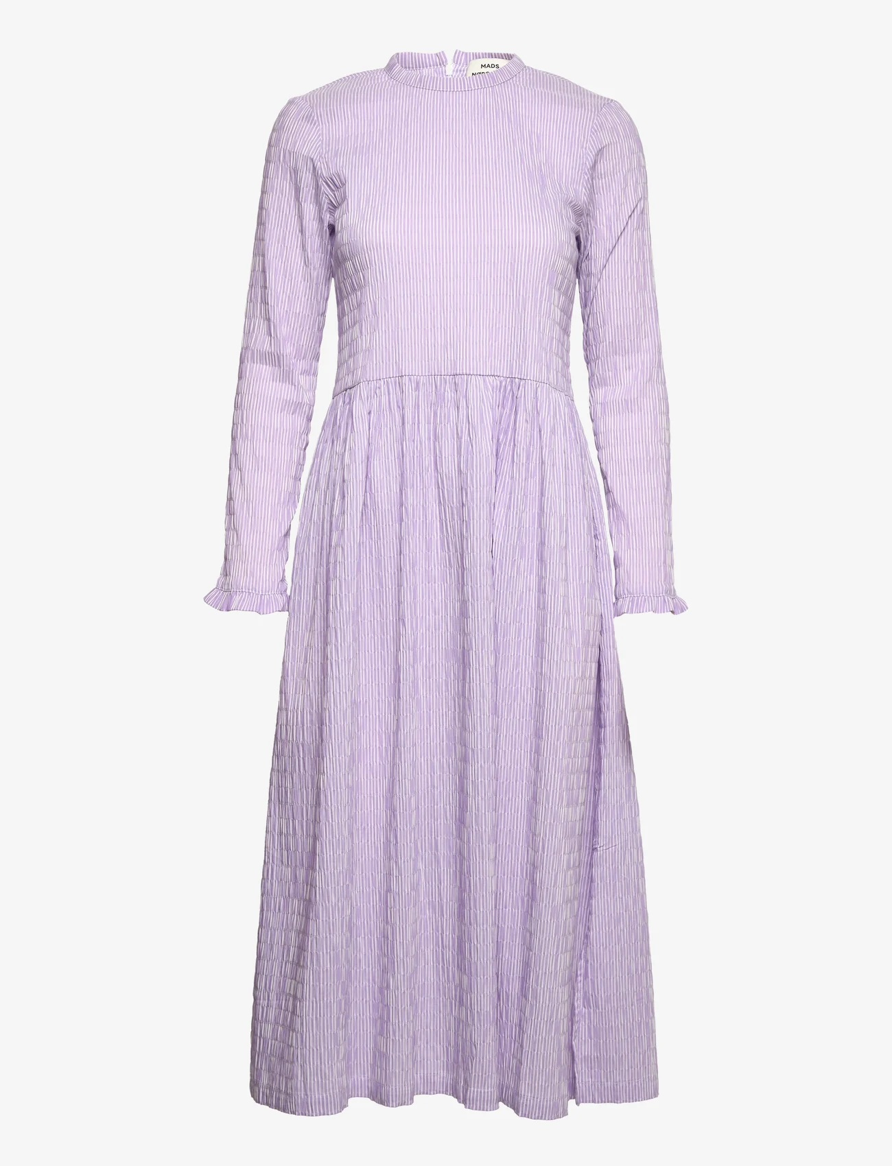 Mads Nørgaard - Crinckle Pop Docca Dress - midi kjoler - purple hebe / snow white - 0