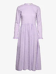 Mads Nørgaard - Crinckle Pop Docca Dress - midi jurken - purple hebe / snow white - 0